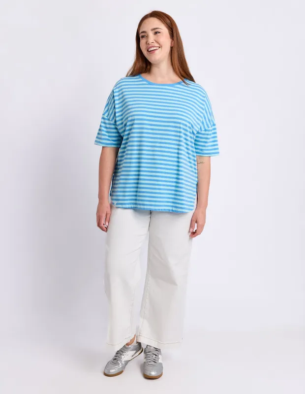 Lauren Short Sleeve Tee Stripe Tonic Blue/Azure made by Elm Lifestyle