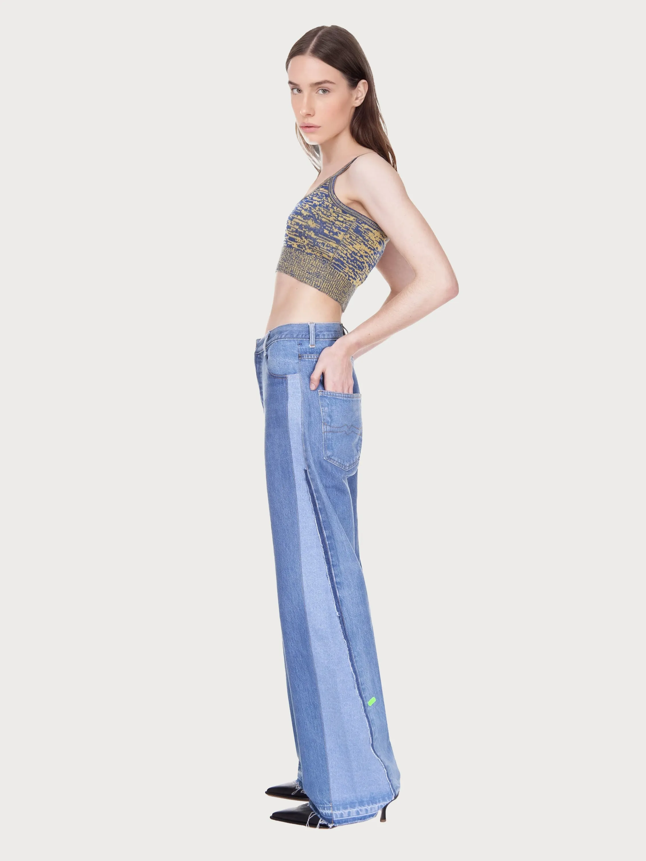 Reworked Denim Wide Jeans sold by KSENIASCHNAIDER product image thumbnail 2