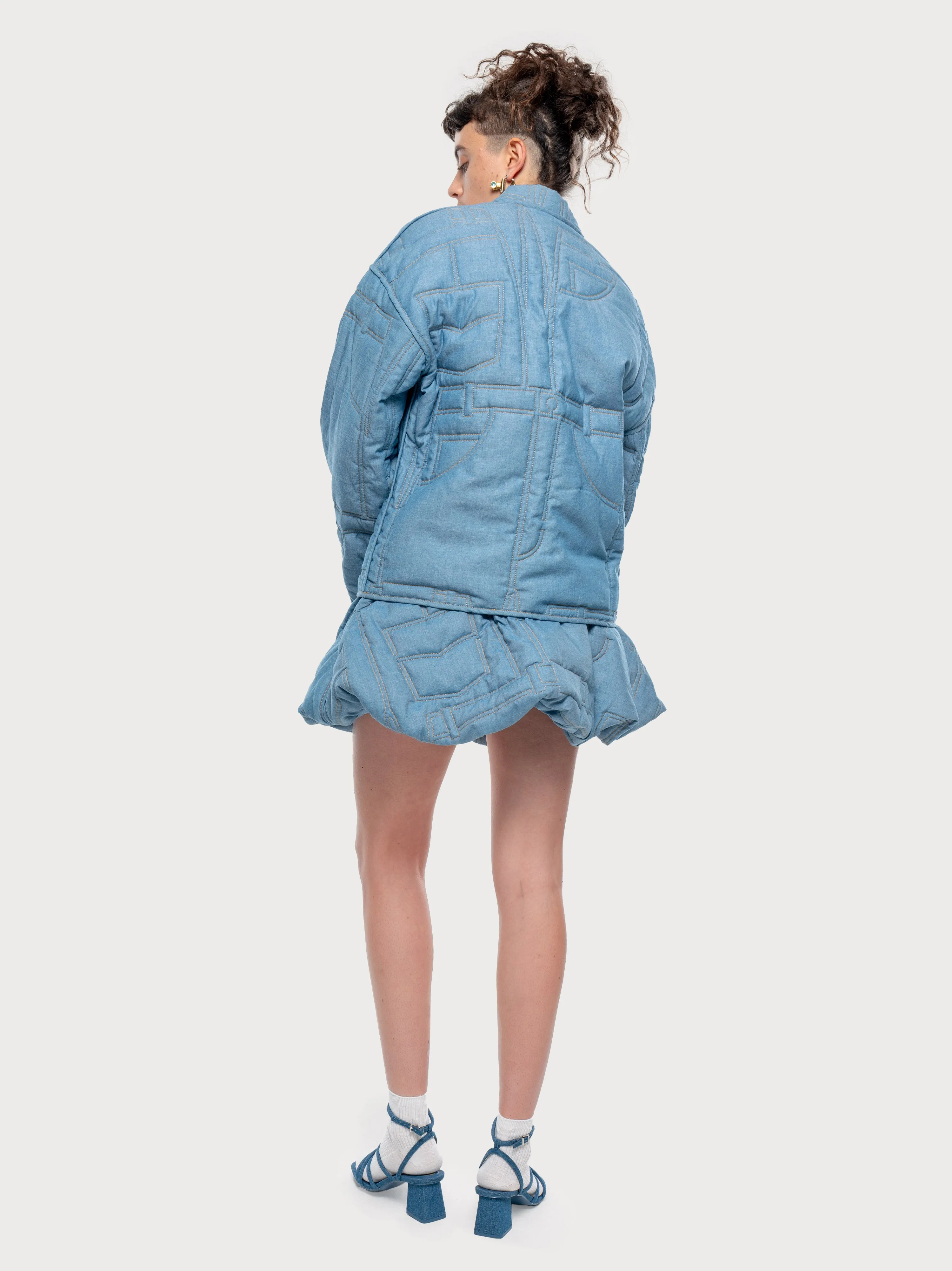Quilted Denim Jacket sold by KSENIASCHNAIDER product image thumbnail 4