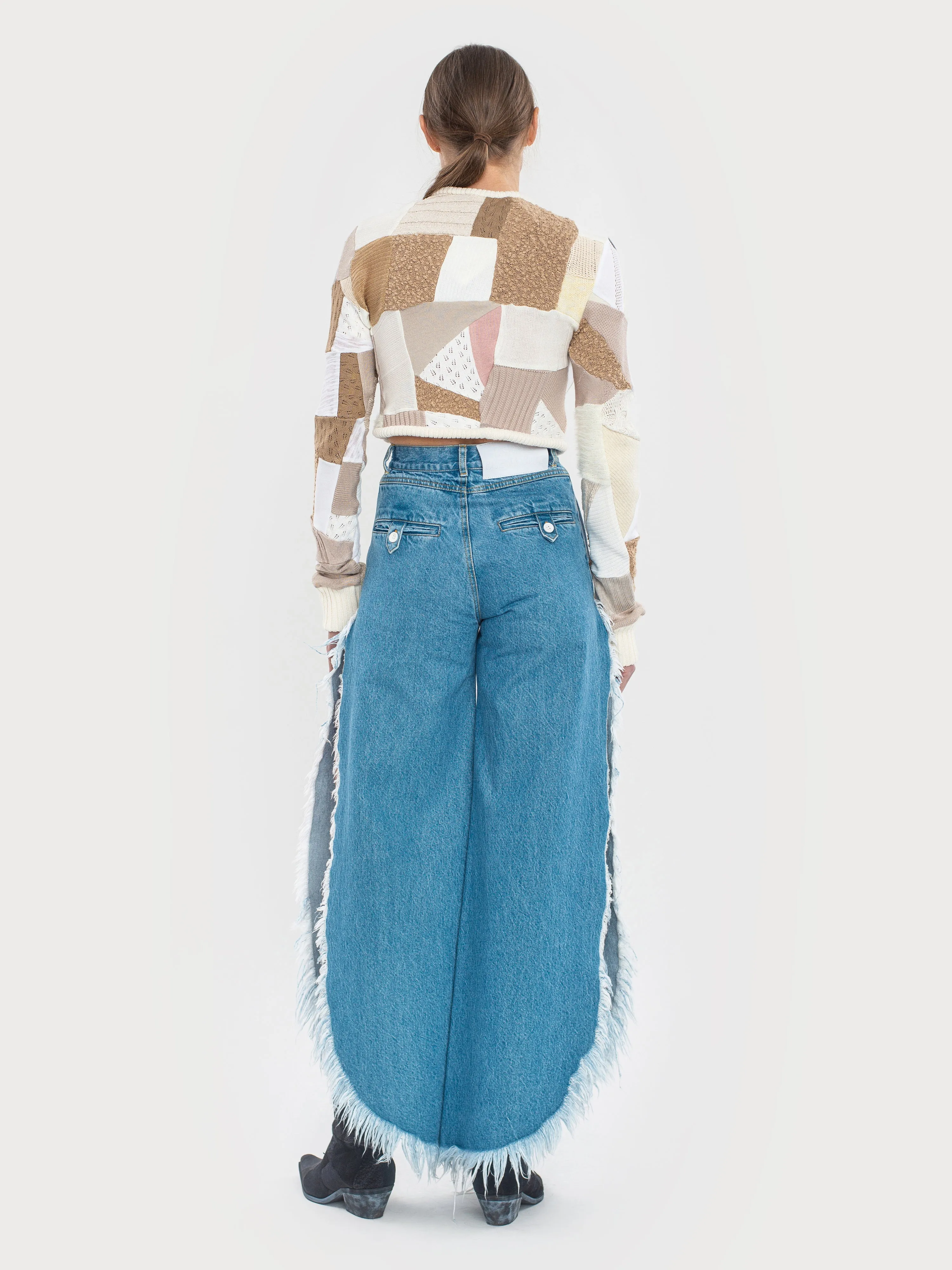 Wide Fringed Jeans sold by KSENIASCHNAIDER product image thumbnail 3