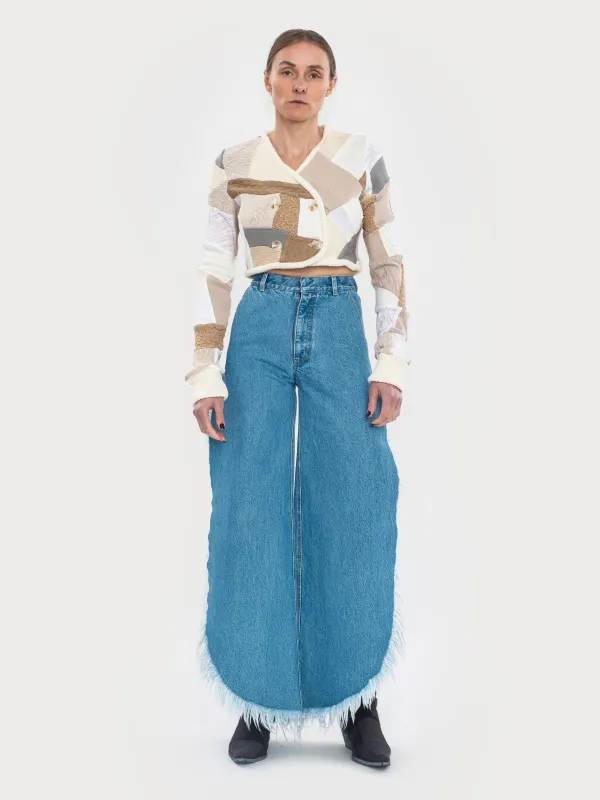 Wide Fringed Jeans sold by KSENIASCHNAIDER
