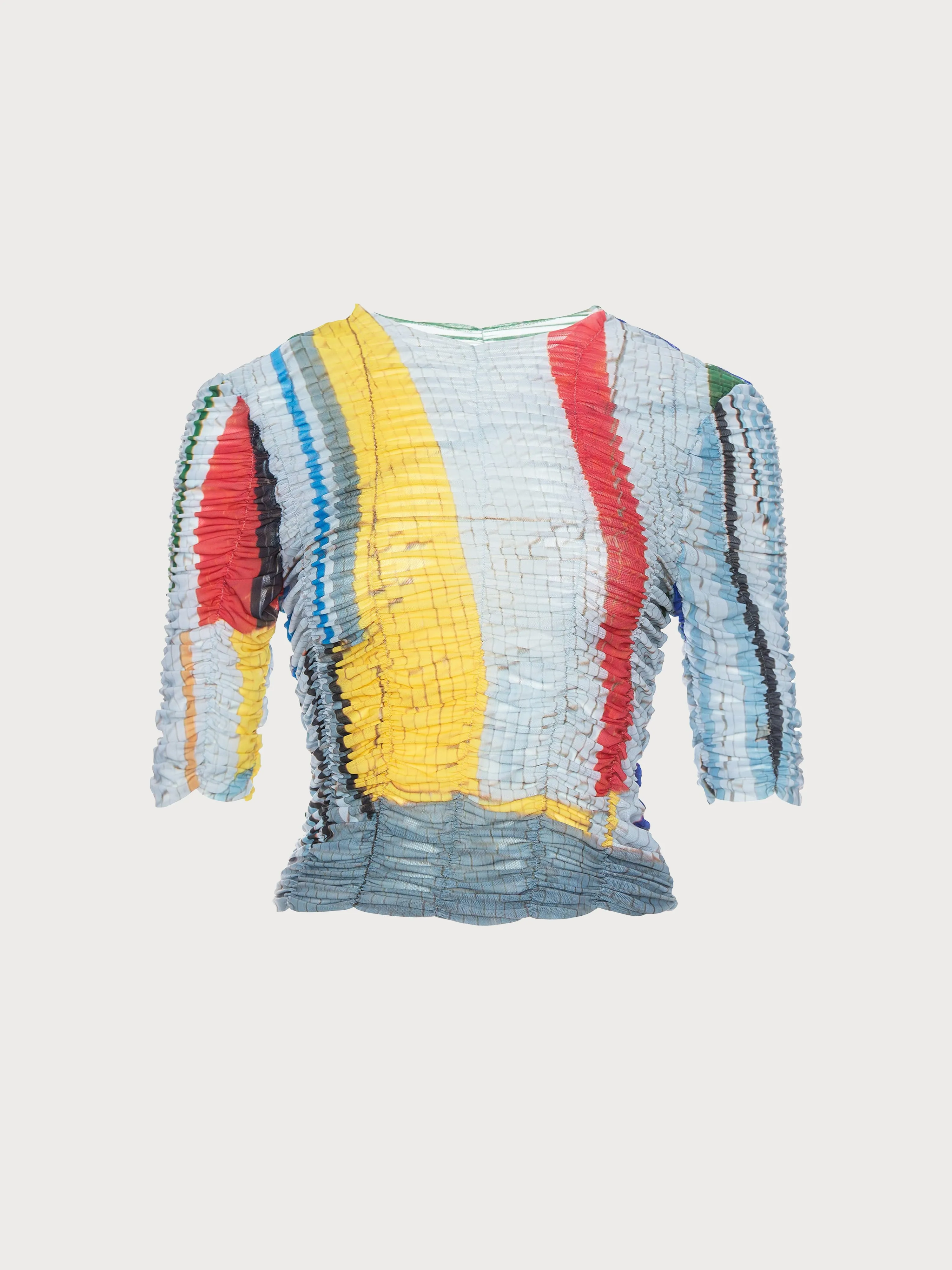 Draped Mosaic Mesh Crop Top sold by KSENIASCHNAIDER product image thumbnail 4