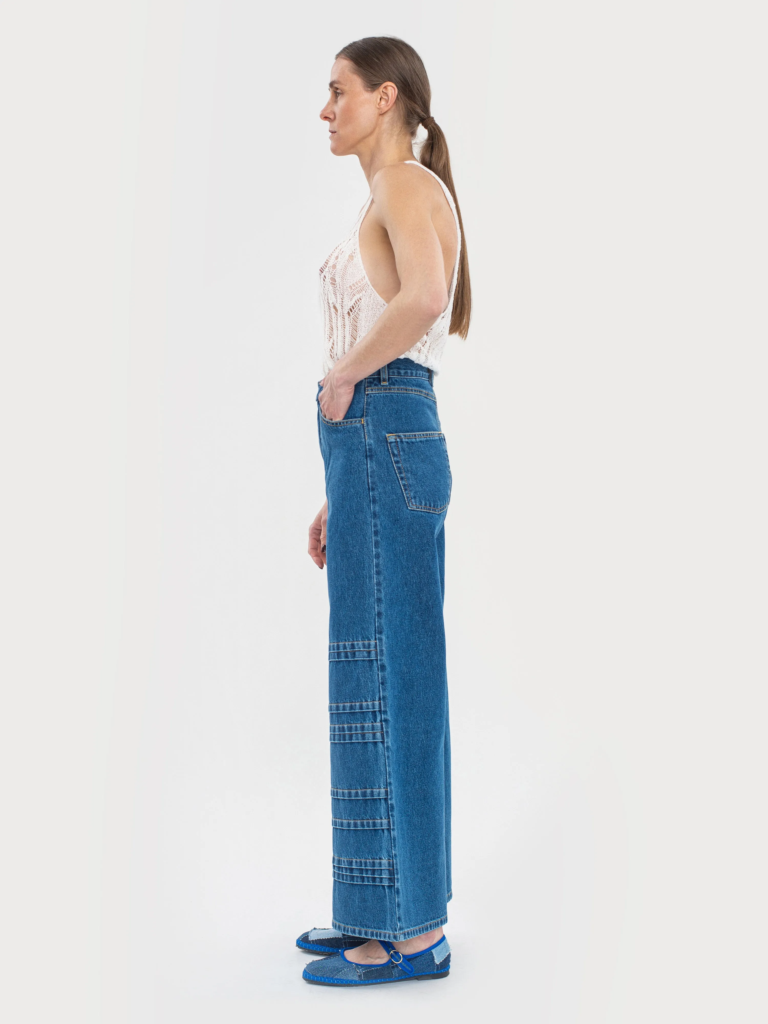 Ladder Quilted Cone Jeans sold by KSENIASCHNAIDER product image thumbnail 3