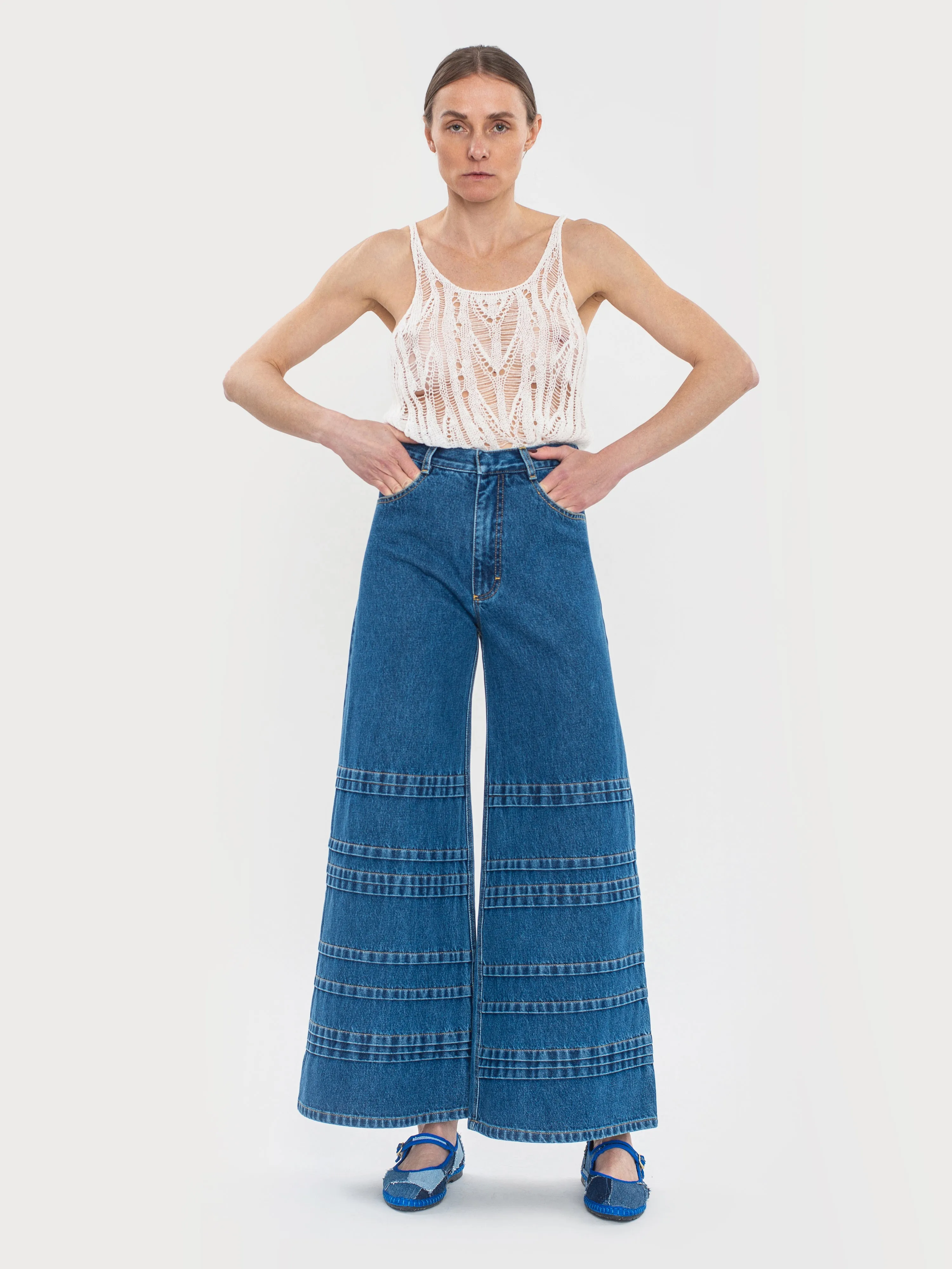 Ladder Quilted Cone Jeans sold by KSENIASCHNAIDER product image thumbnail 2