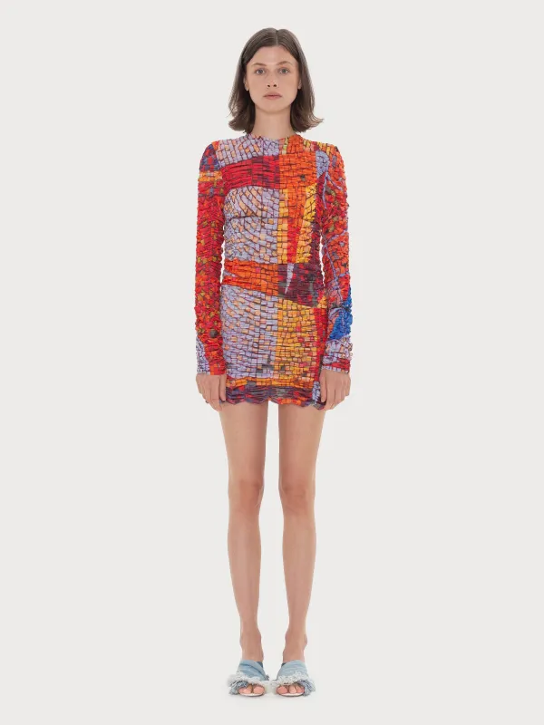 Draped Mosaic Mesh Dress sold by KSENIASCHNAIDER