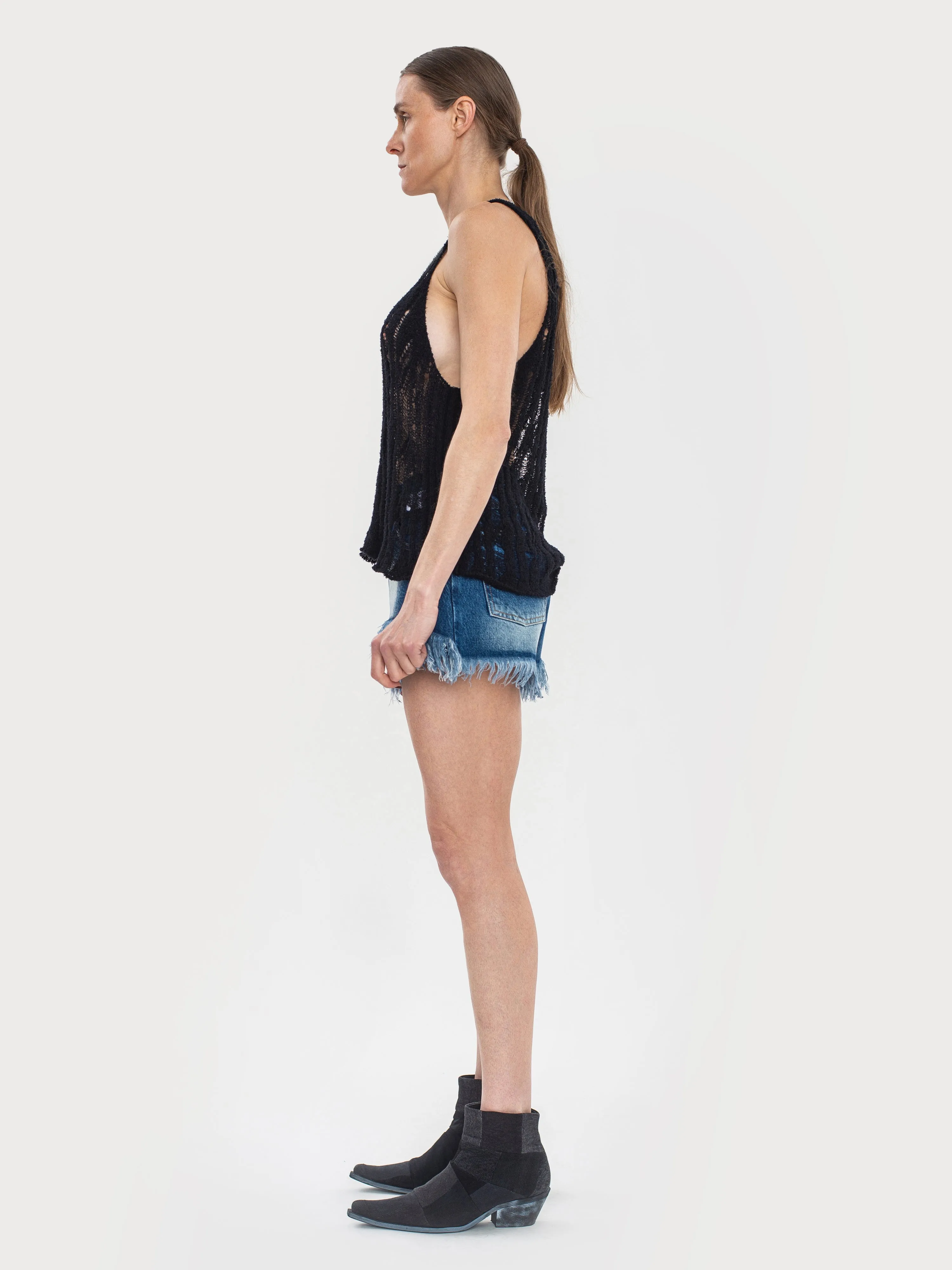 Denim Fringed Skort sold by KSENIASCHNAIDER product image thumbnail 4