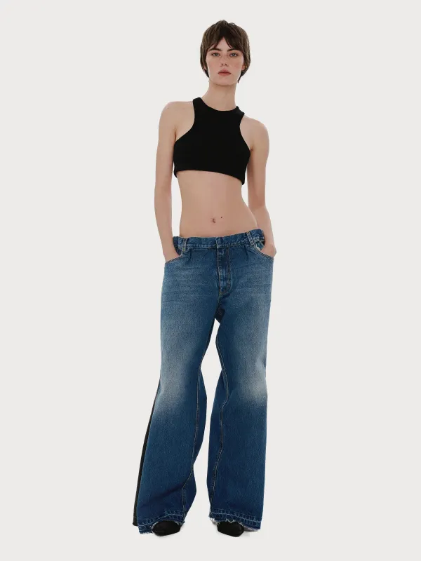 Baggy Jeans with Contrast Side Lines sold by KSENIASCHNAIDER