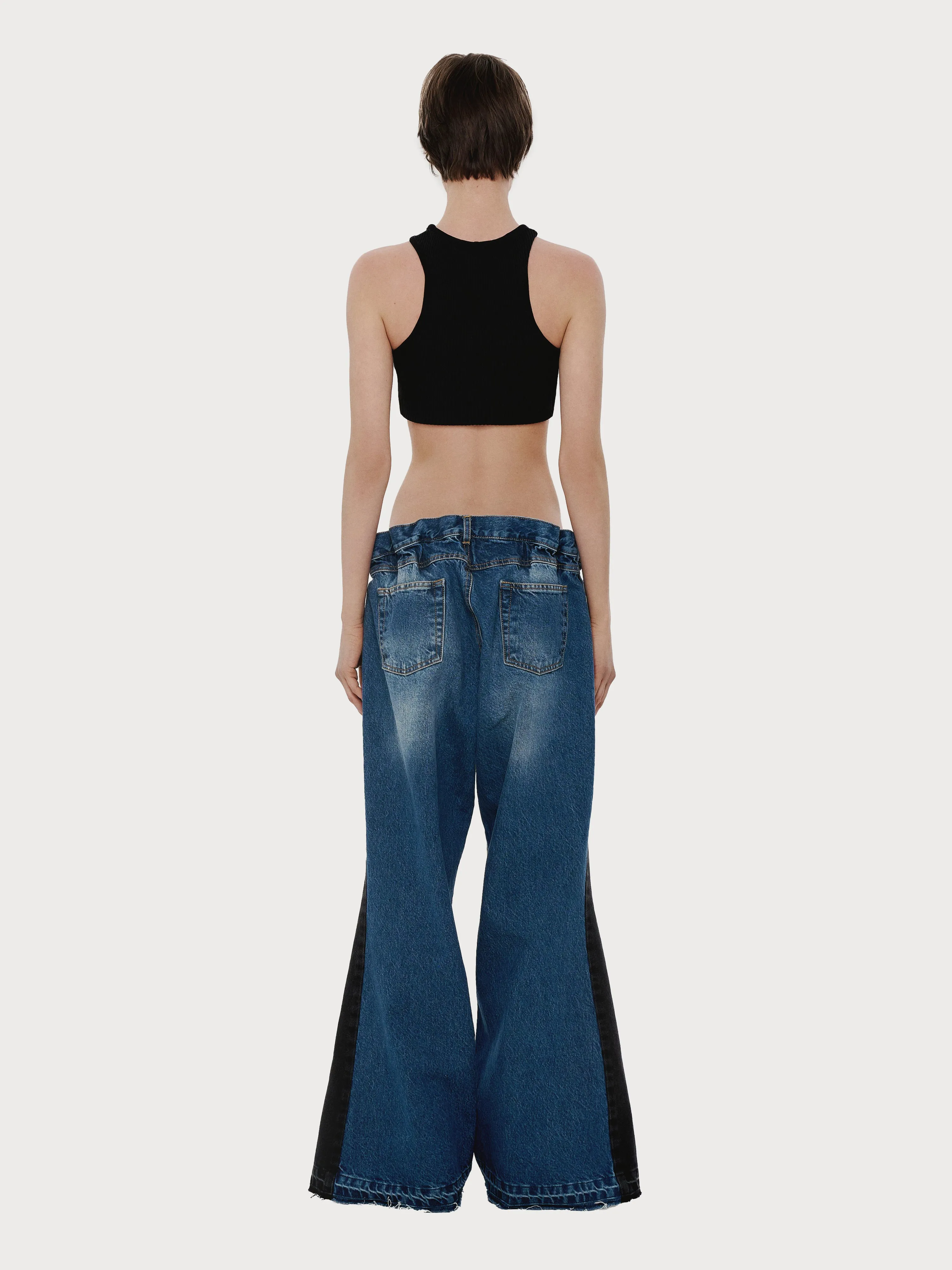 Baggy Jeans with Contrast Side Lines sold by KSENIASCHNAIDER product image thumbnail 3