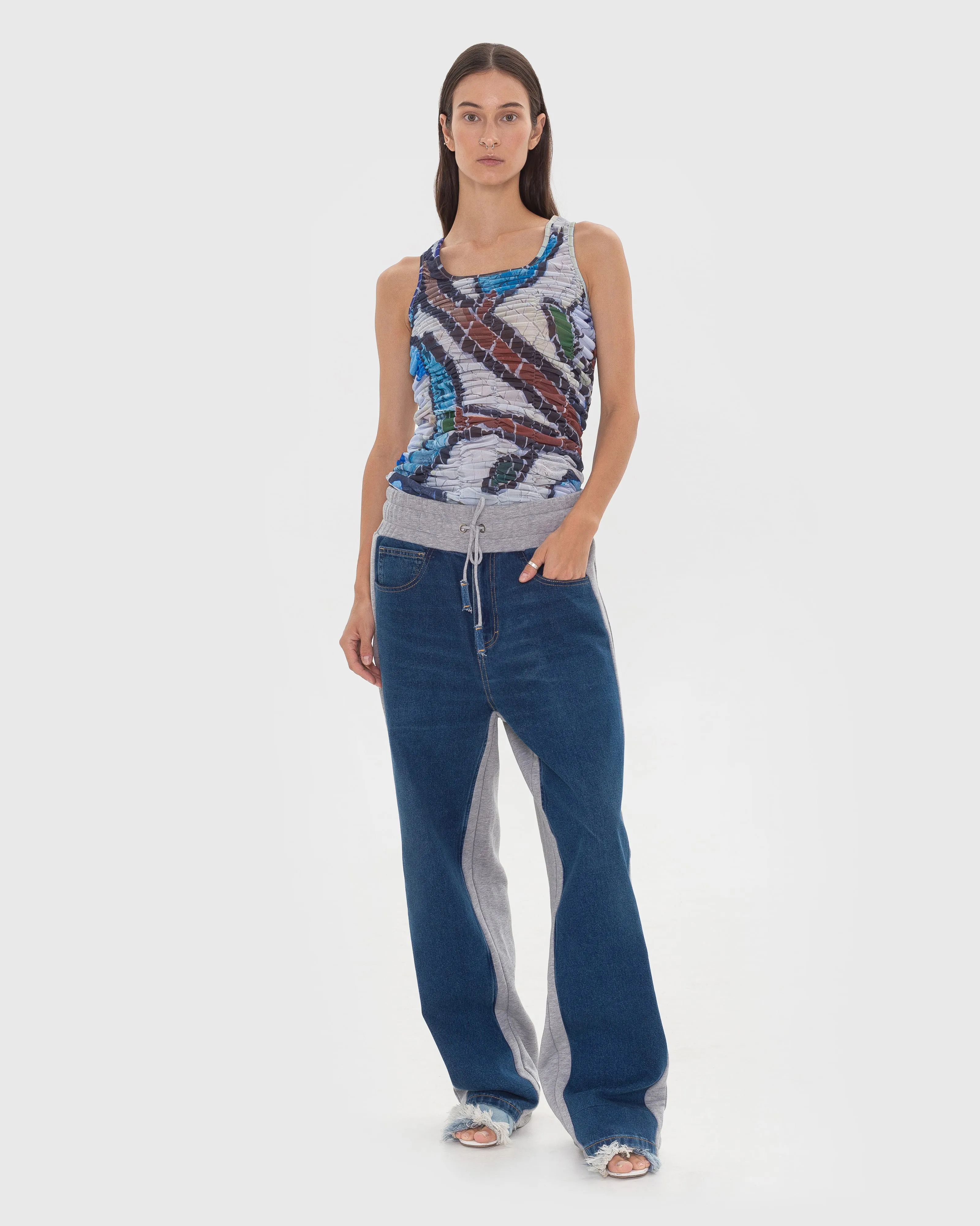 Yin Yang Denim Joggers sold by KSENIASCHNAIDER