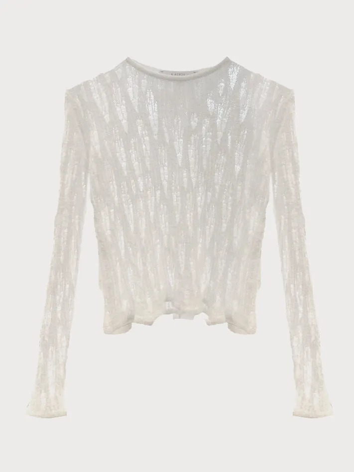 Distressed Knitted Long Sleeve Sweater sold by KSENIASCHNAIDER product image thumbnail 3
