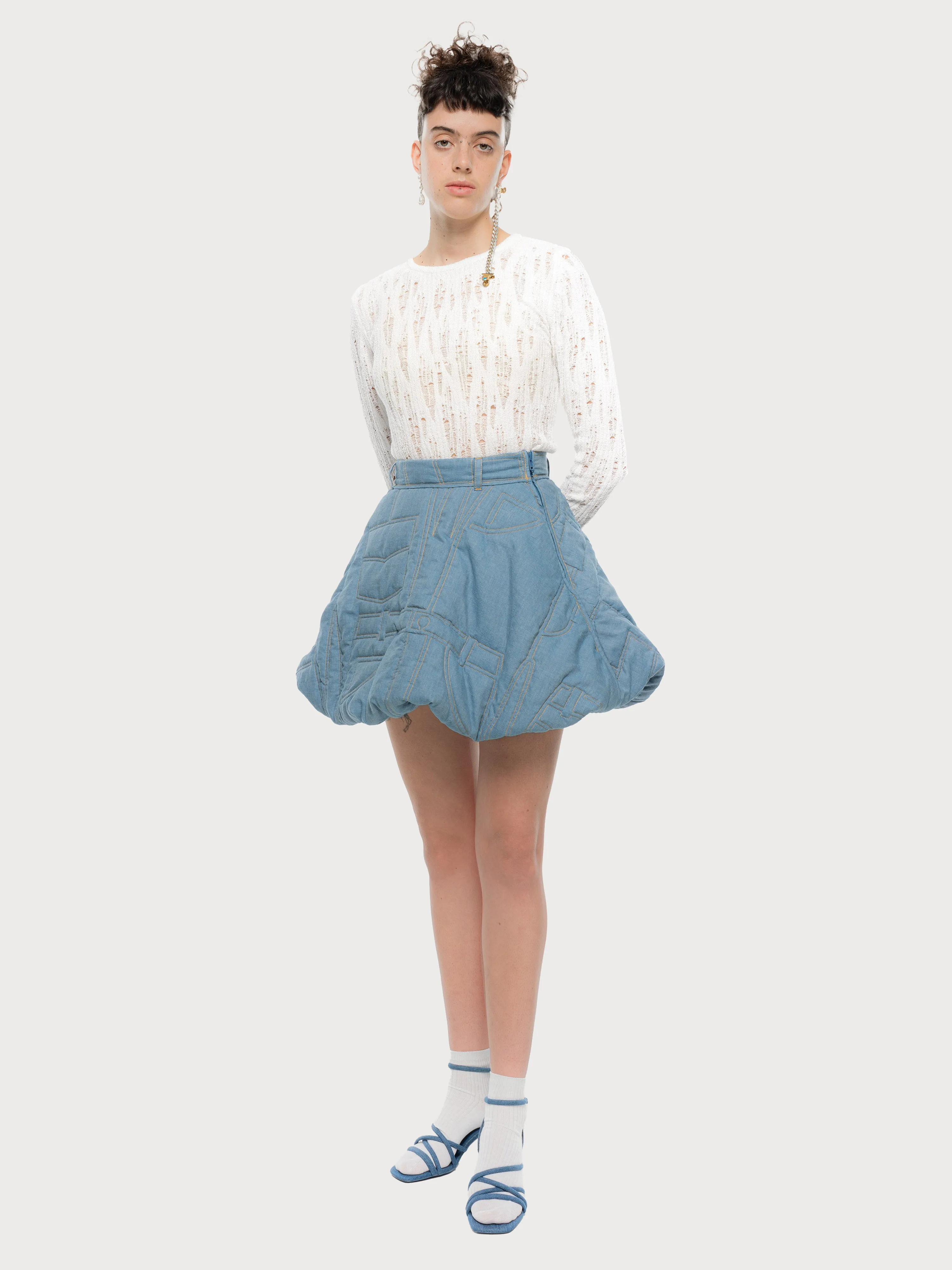 Distressed Knitted Long Sleeve Sweater sold by KSENIASCHNAIDER