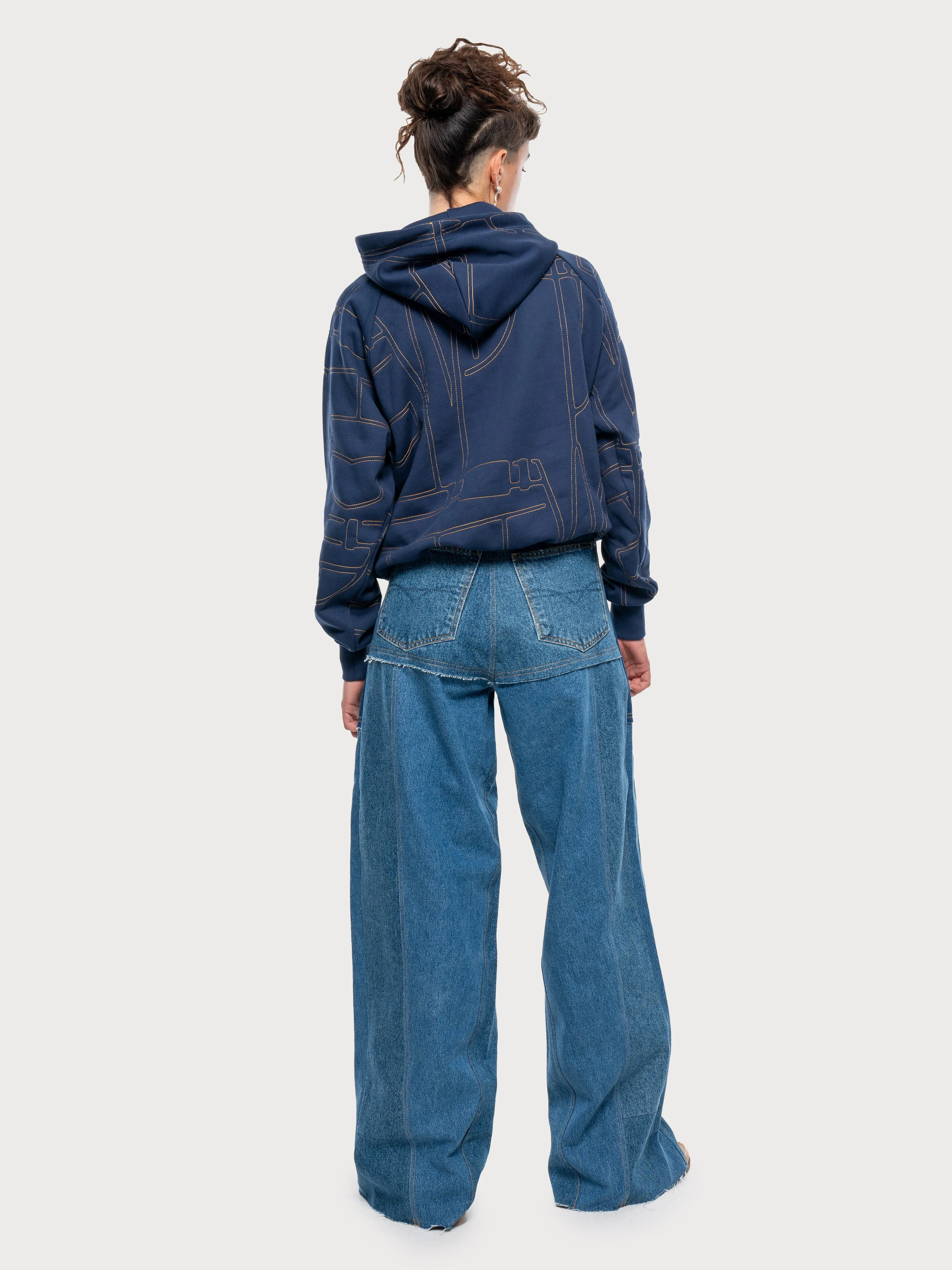 Denim Stitch Hoodie sold by KSENIASCHNAIDER product image thumbnail 2