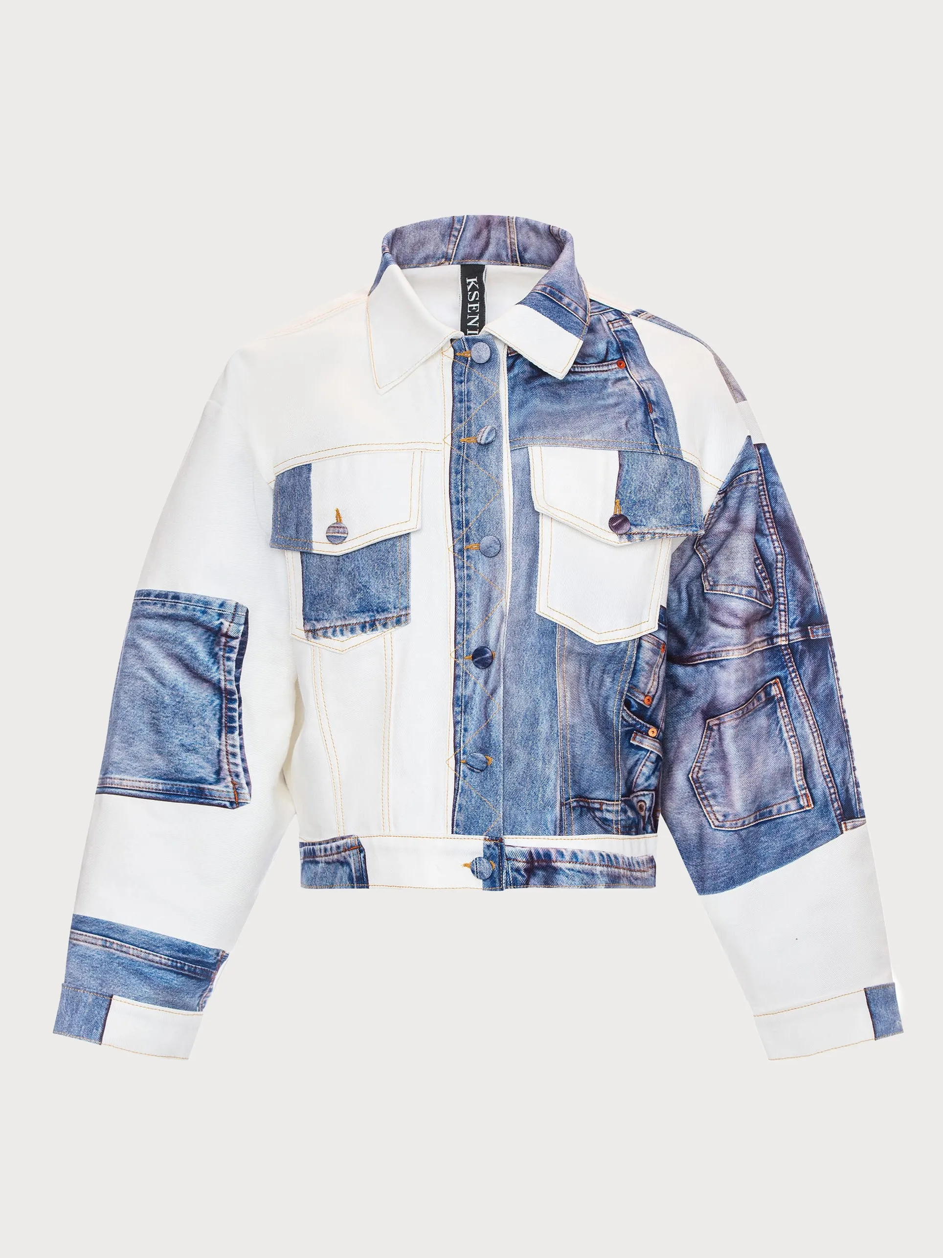 Denim Puzzle Jacket sold by KSENIASCHNAIDER product image thumbnail 4
