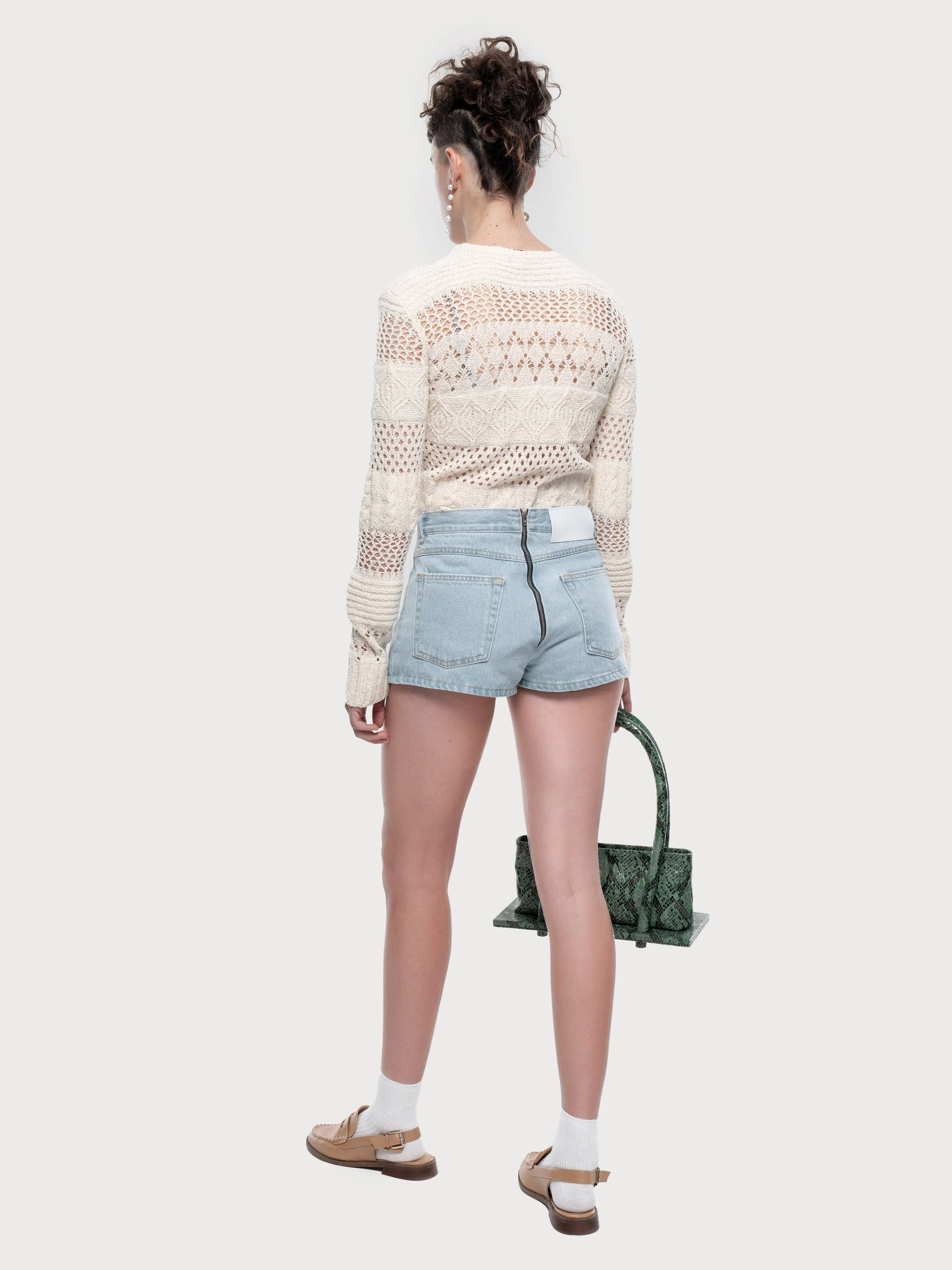 Denim Mini Skort sold by KSENIASCHNAIDER product image thumbnail 2