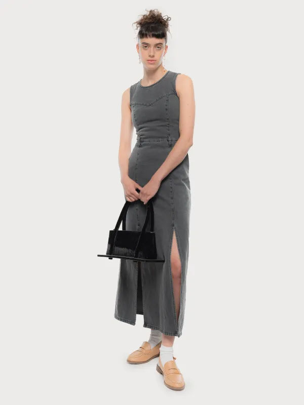 Denim Maxi Dress with Front Splits sold by KSENIASCHNAIDER