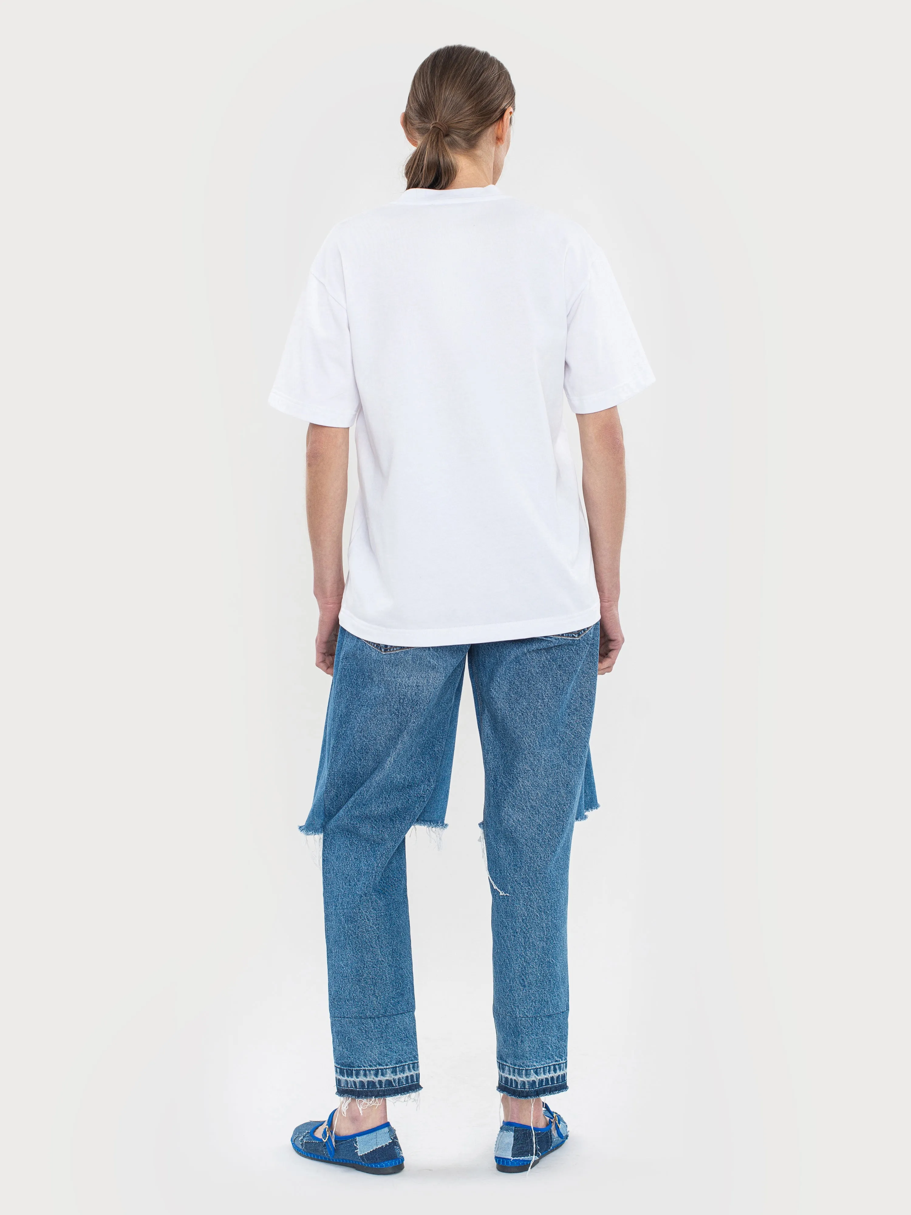 Demi-Denim Logo White T-shirt sold by KSENIASCHNAIDER product image thumbnail 2