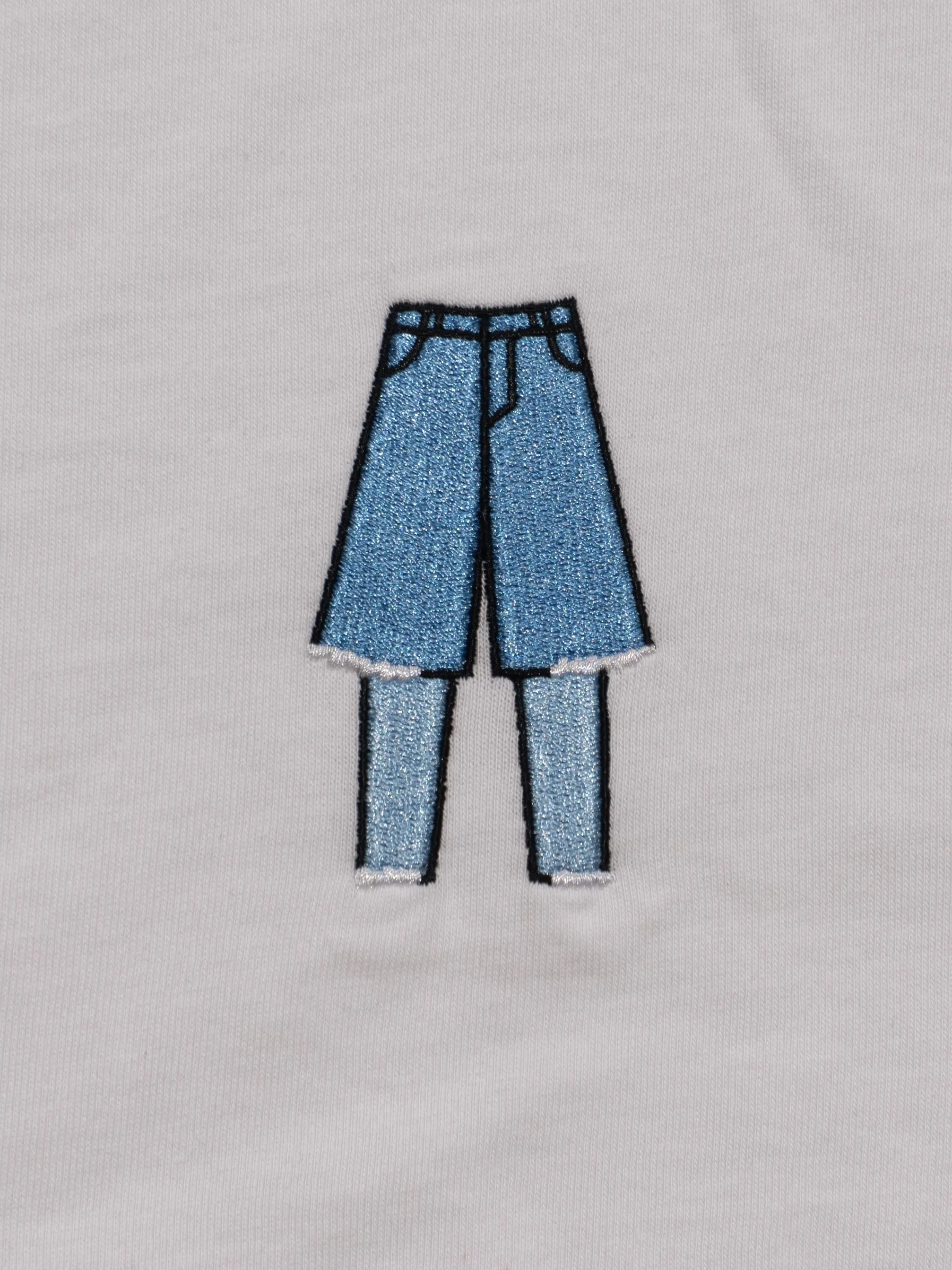 Demi-Denim Logo White T-shirt sold by KSENIASCHNAIDER product image thumbnail 4