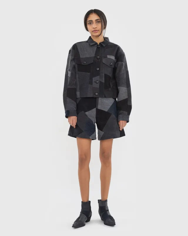 Black Patchwork Jacket sold by KSENIASCHNAIDER