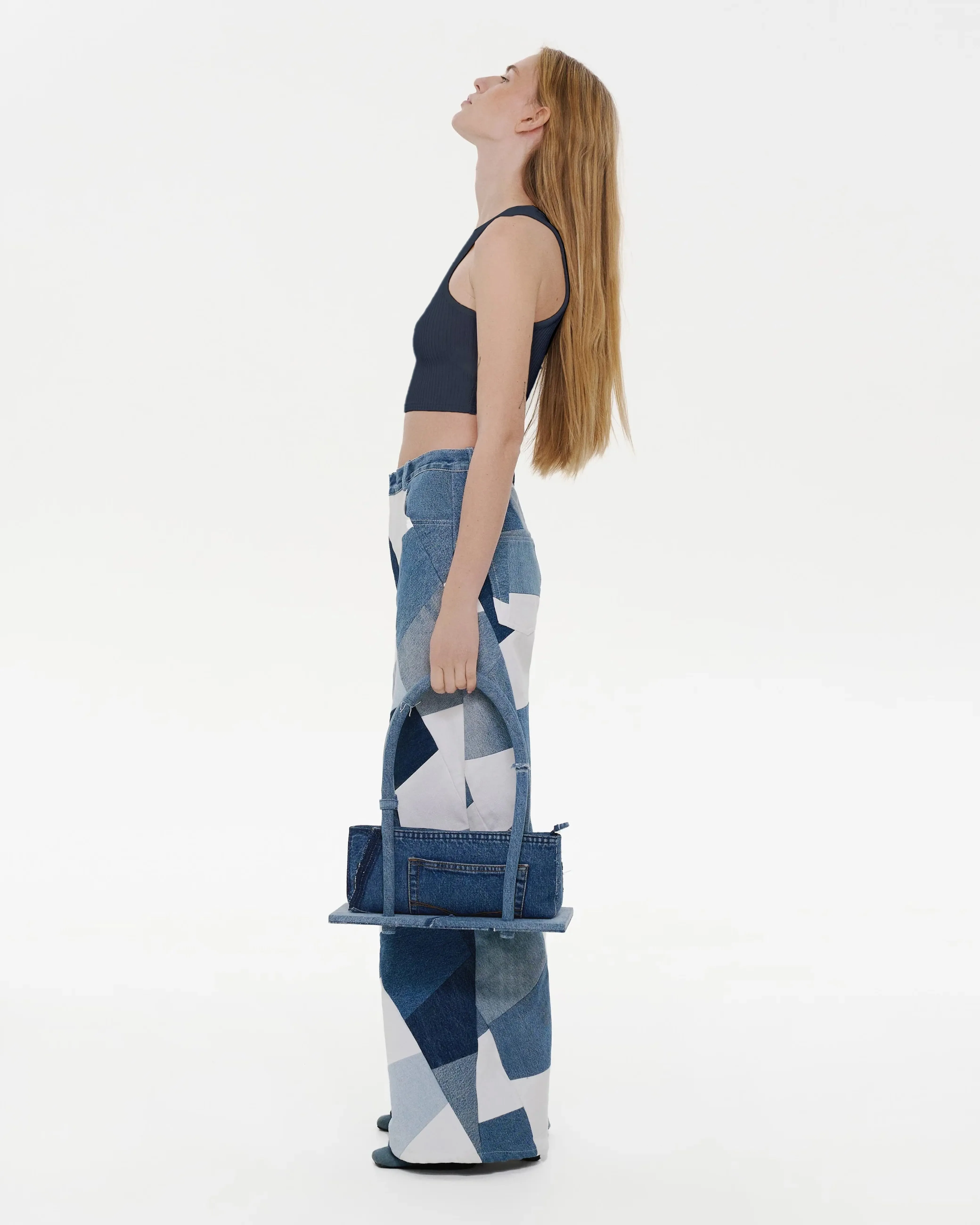 Navy Blue Crop Top sold by KSENIASCHNAIDER product image thumbnail 2