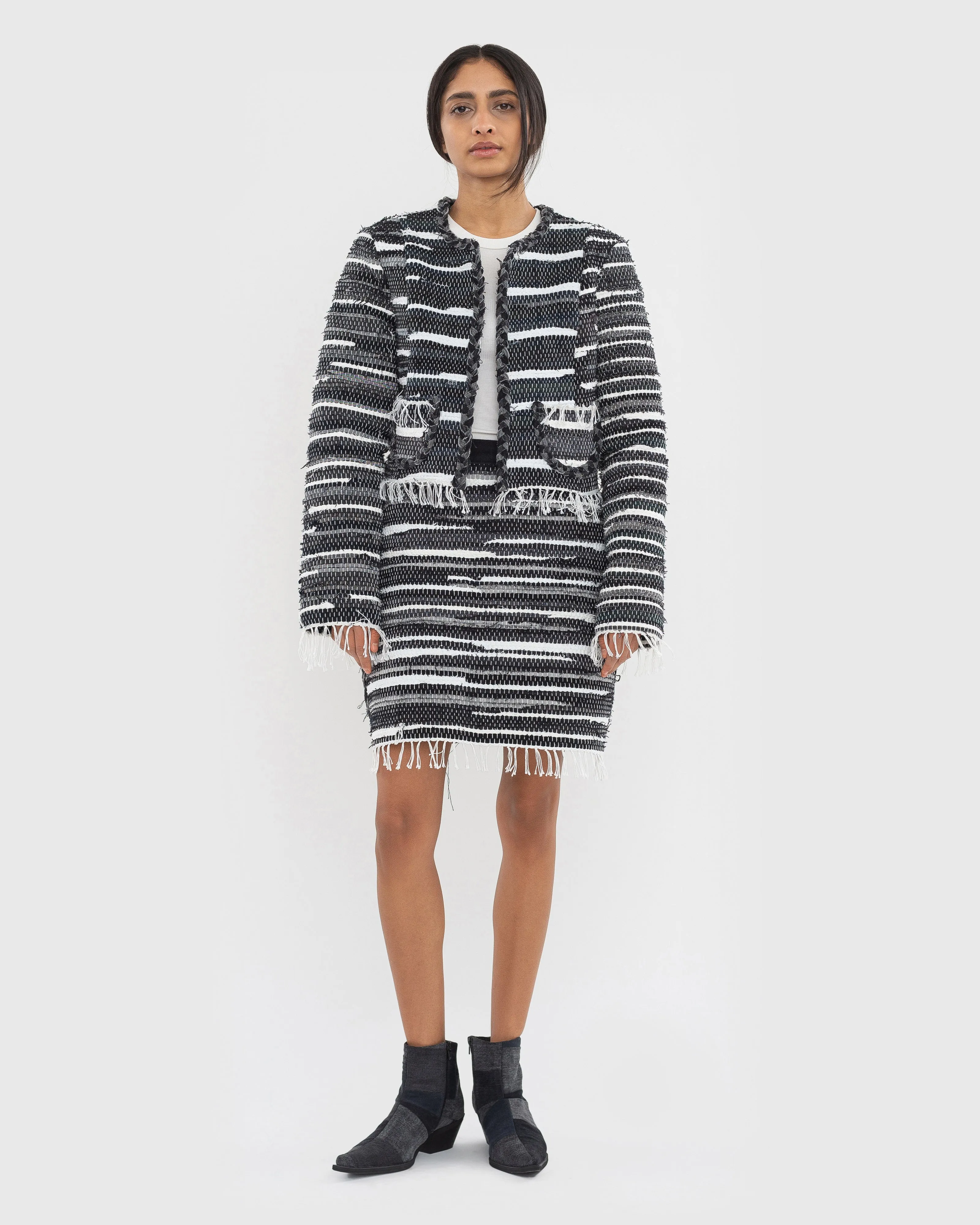 Zero-Waste Jacket in Rug Technique sold by KSENIASCHNAIDER