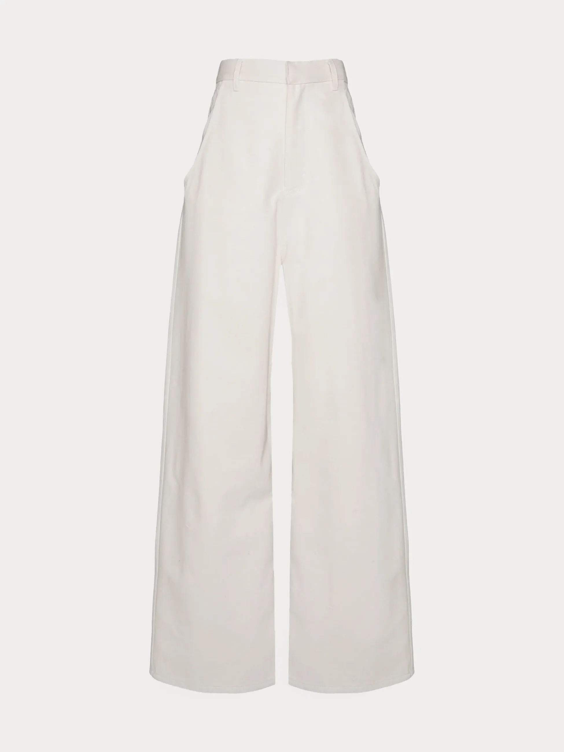 White Wide Jeans sold by KSENIASCHNAIDER product image thumbnail 4