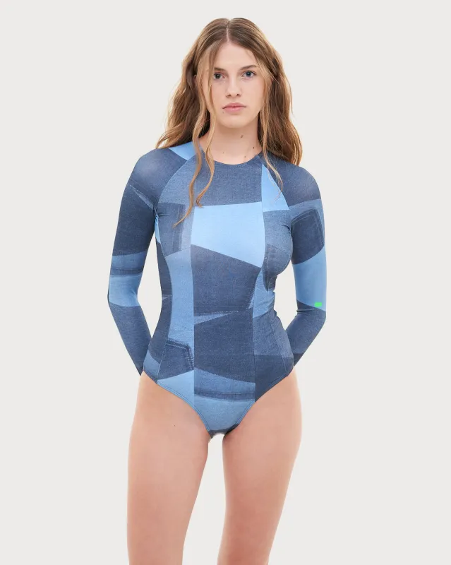 Surf Bodysuit Denim sold by KSENIASCHNAIDER