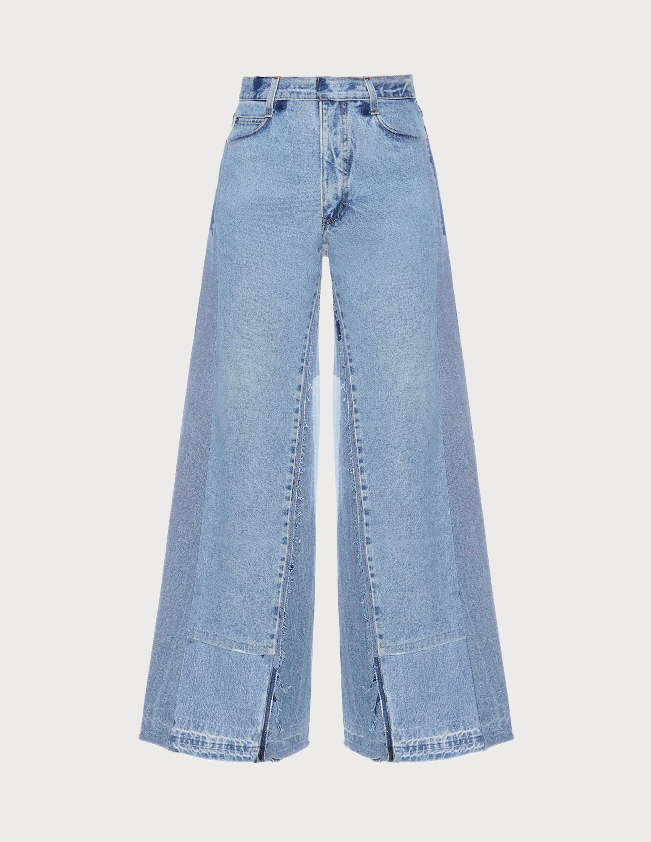 Reworked Patchwork Wide Jeans sold by KSENIASCHNAIDER