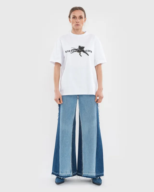 Reworked Patchwork Wide Jeans sold by KSENIASCHNAIDER