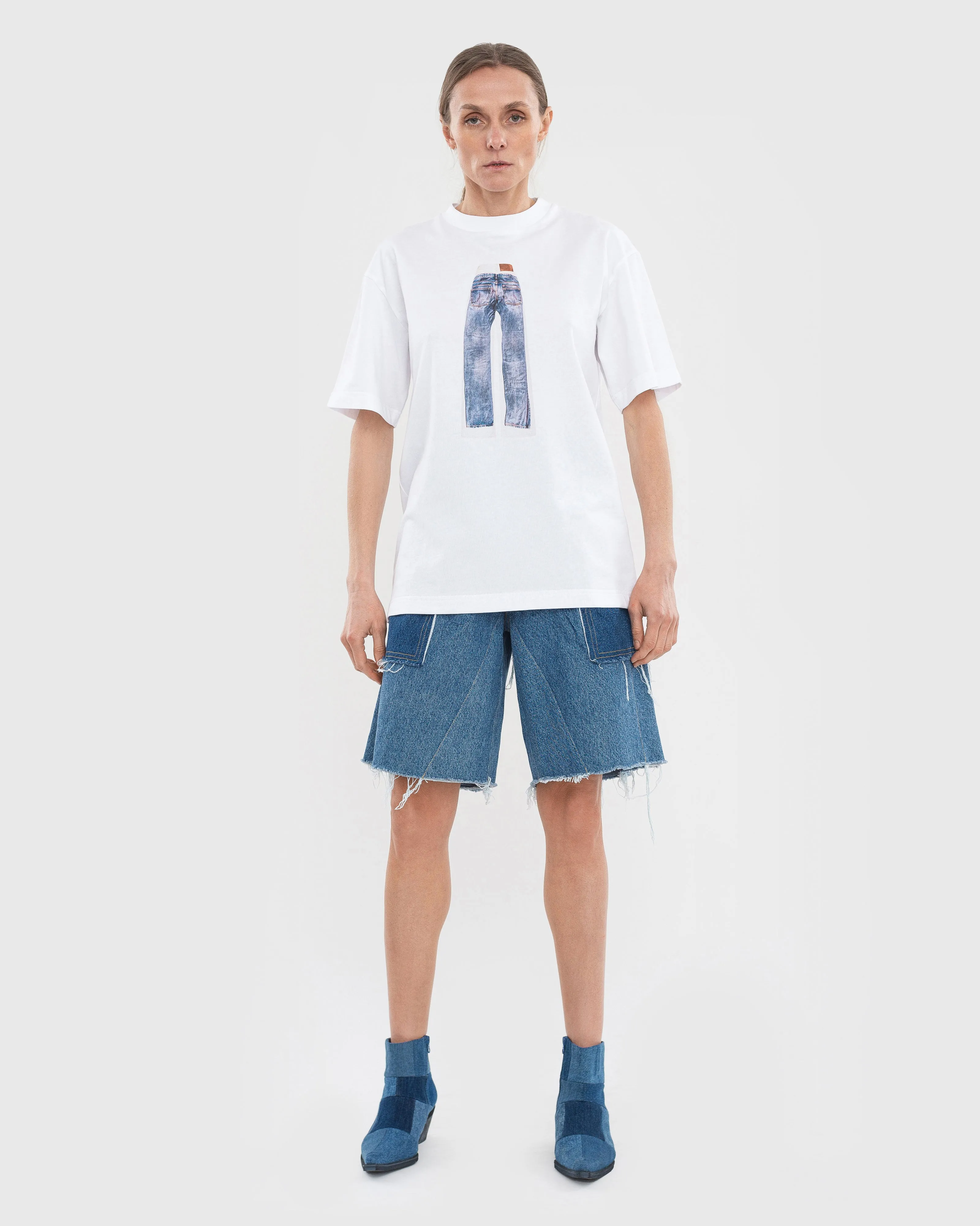 T-shirt with Augmented Jeans sold by KSENIASCHNAIDER