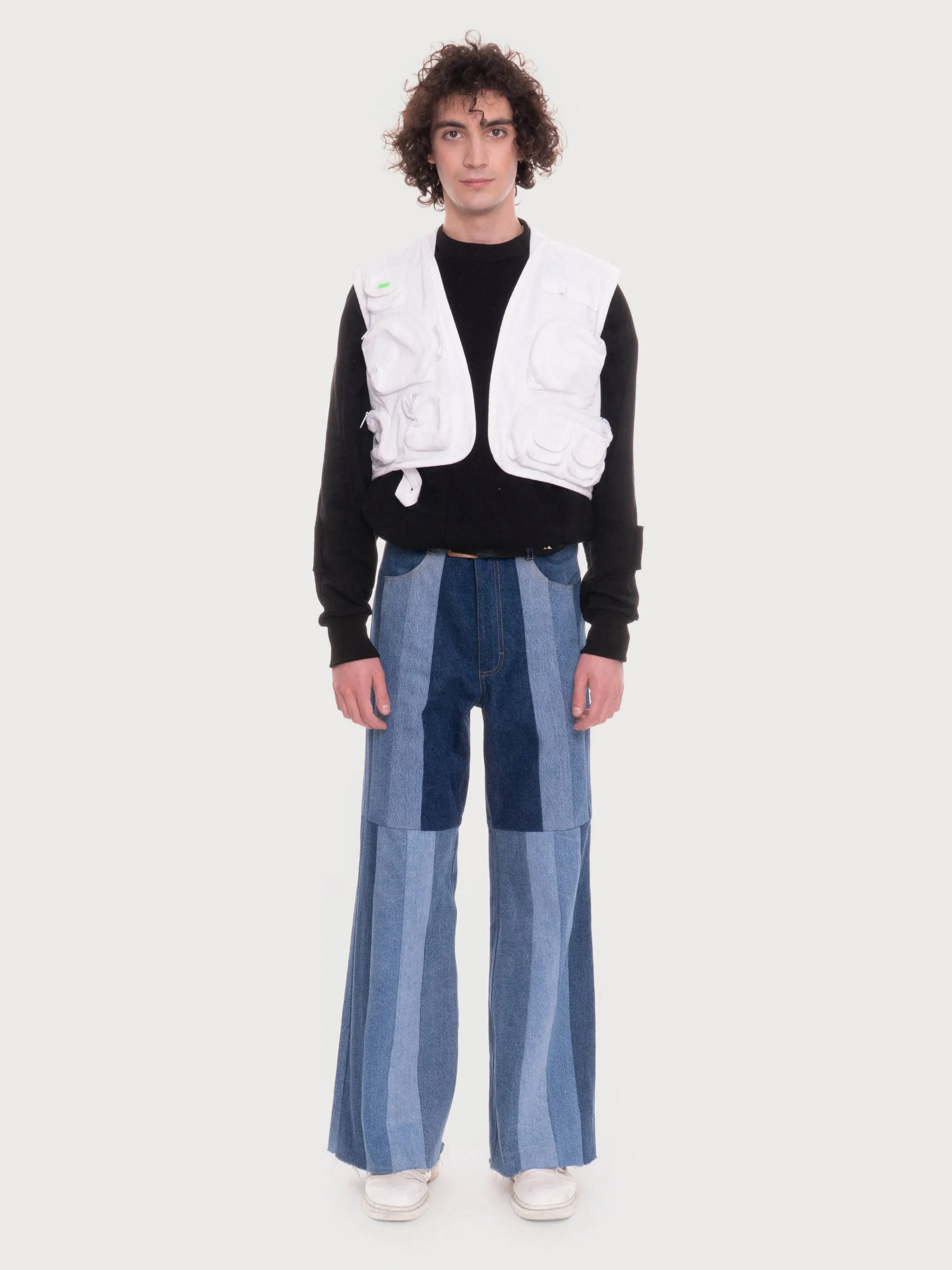 Men's Reworked Striped Flared Jeans sold by KSENIASCHNAIDER product image thumbnail 2