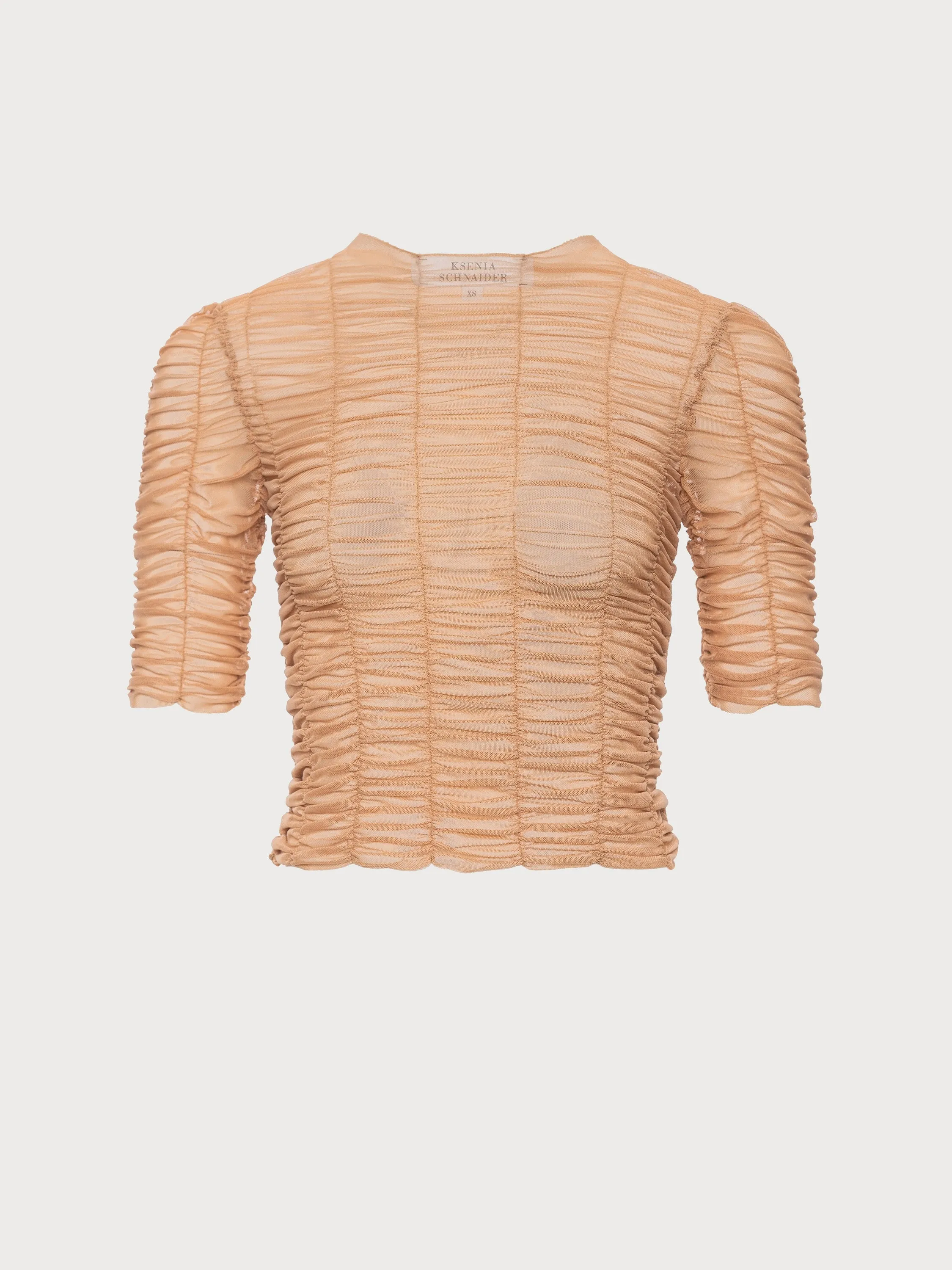 Mesh Drape Crop Top sold by KSENIASCHNAIDER