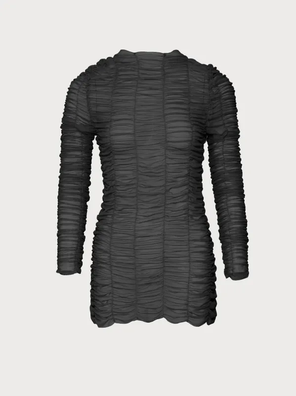 Mesh Drape Longsleeve-Dress sold by KSENIASCHNAIDER
