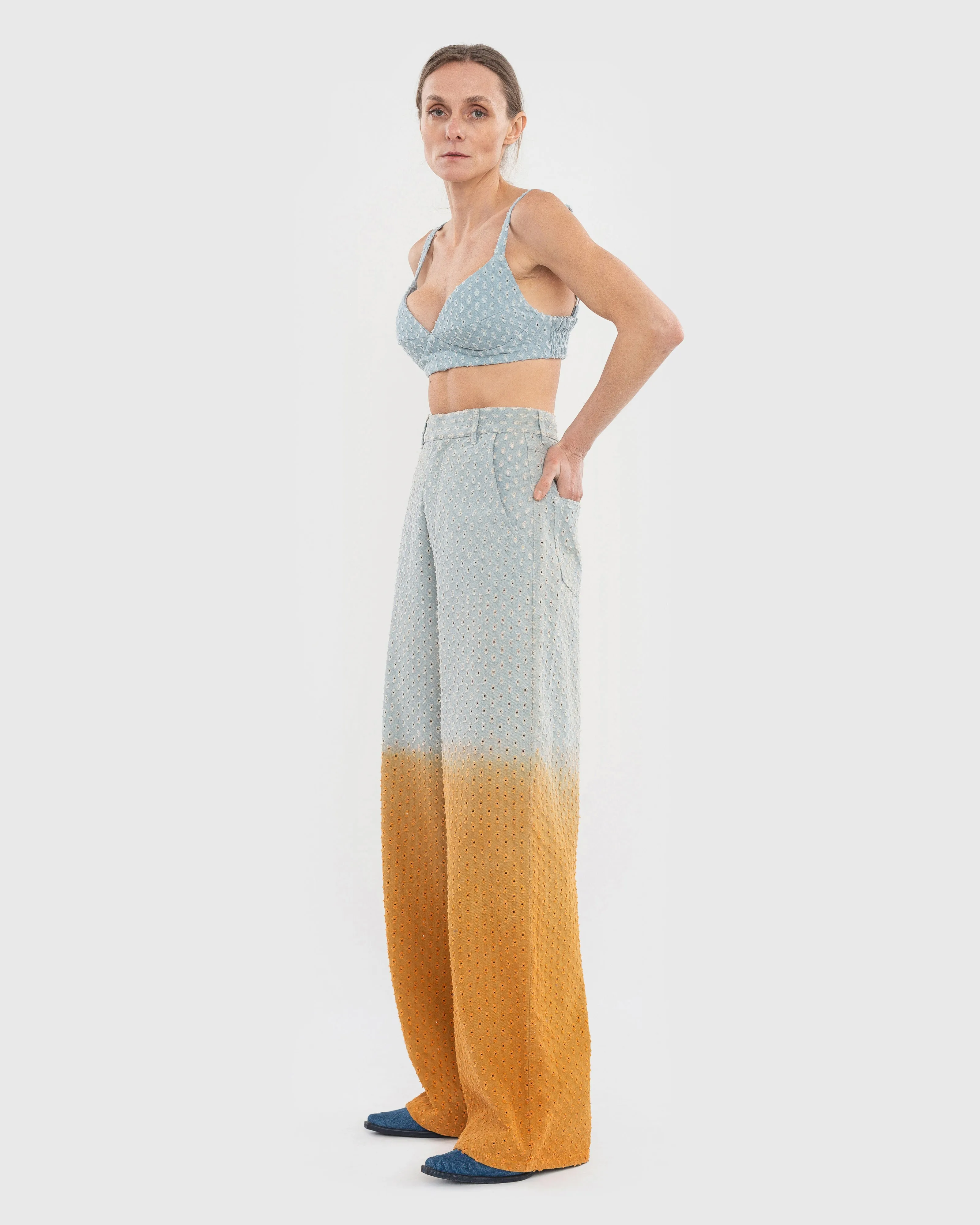 Perforated Denim Bra sold by KSENIASCHNAIDER product image thumbnail 3