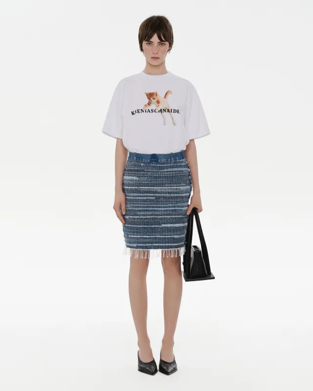 Zero-Waste Skirt in Rug Technique sold by KSENIASCHNAIDER