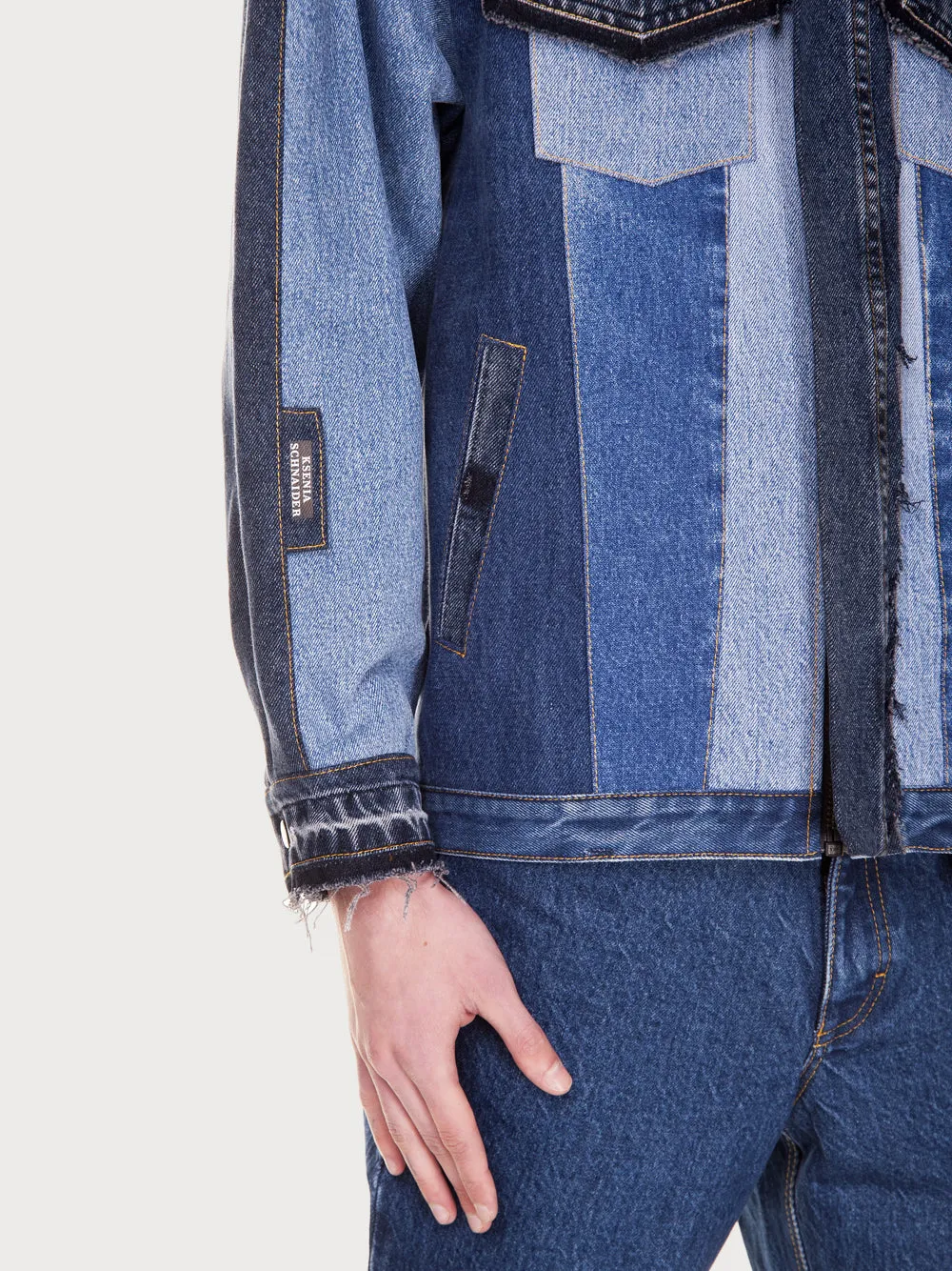 Reworked Denim Jacket sold by KSENIASCHNAIDER product image thumbnail 3