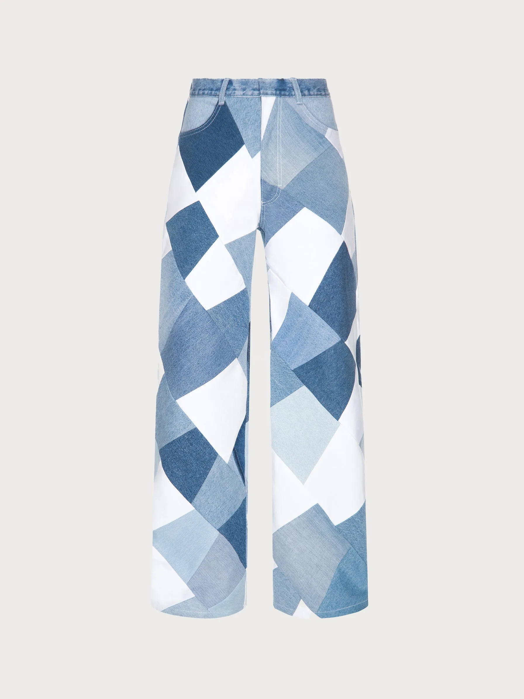 Patchwork Wide Jeans sold by KSENIASCHNAIDER product image thumbnail 4