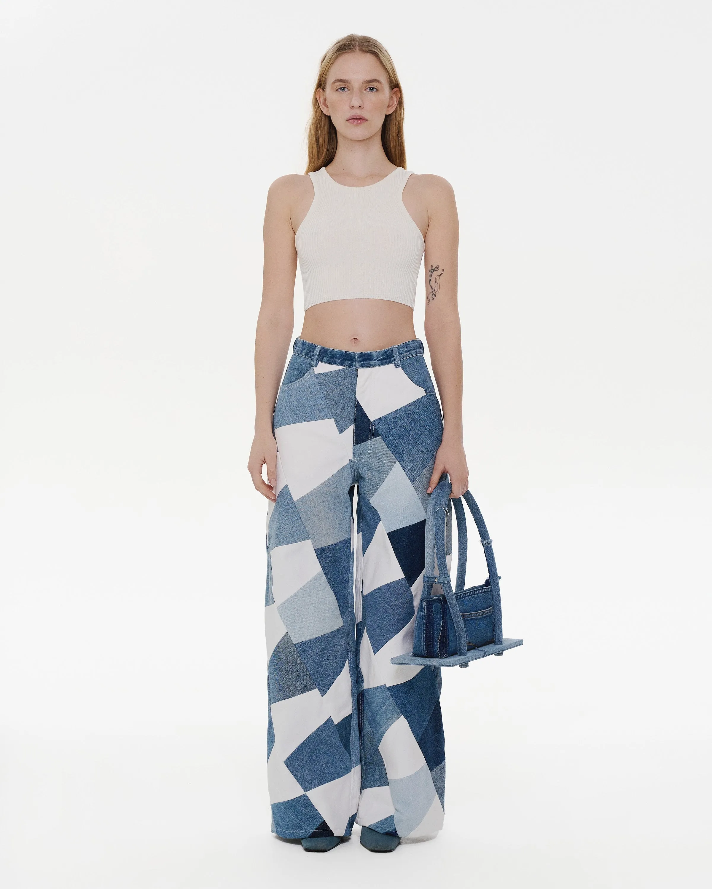 Patchwork Wide Jeans sold by KSENIASCHNAIDER