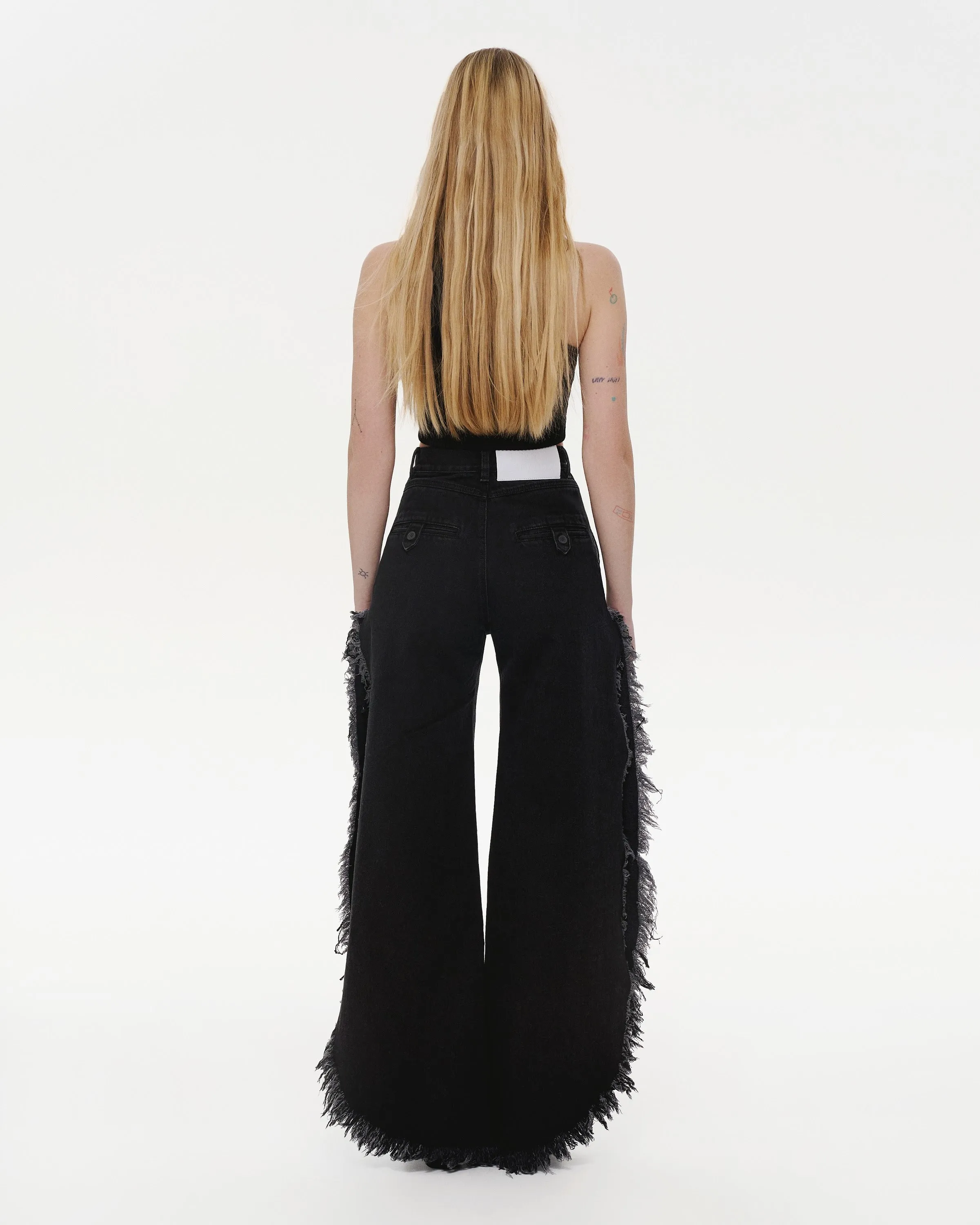 Wide Fringed Jeans sold by KSENIASCHNAIDER product image thumbnail 3