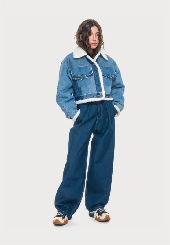 Reworked Denim Winter Jacket sold by KSENIASCHNAIDER