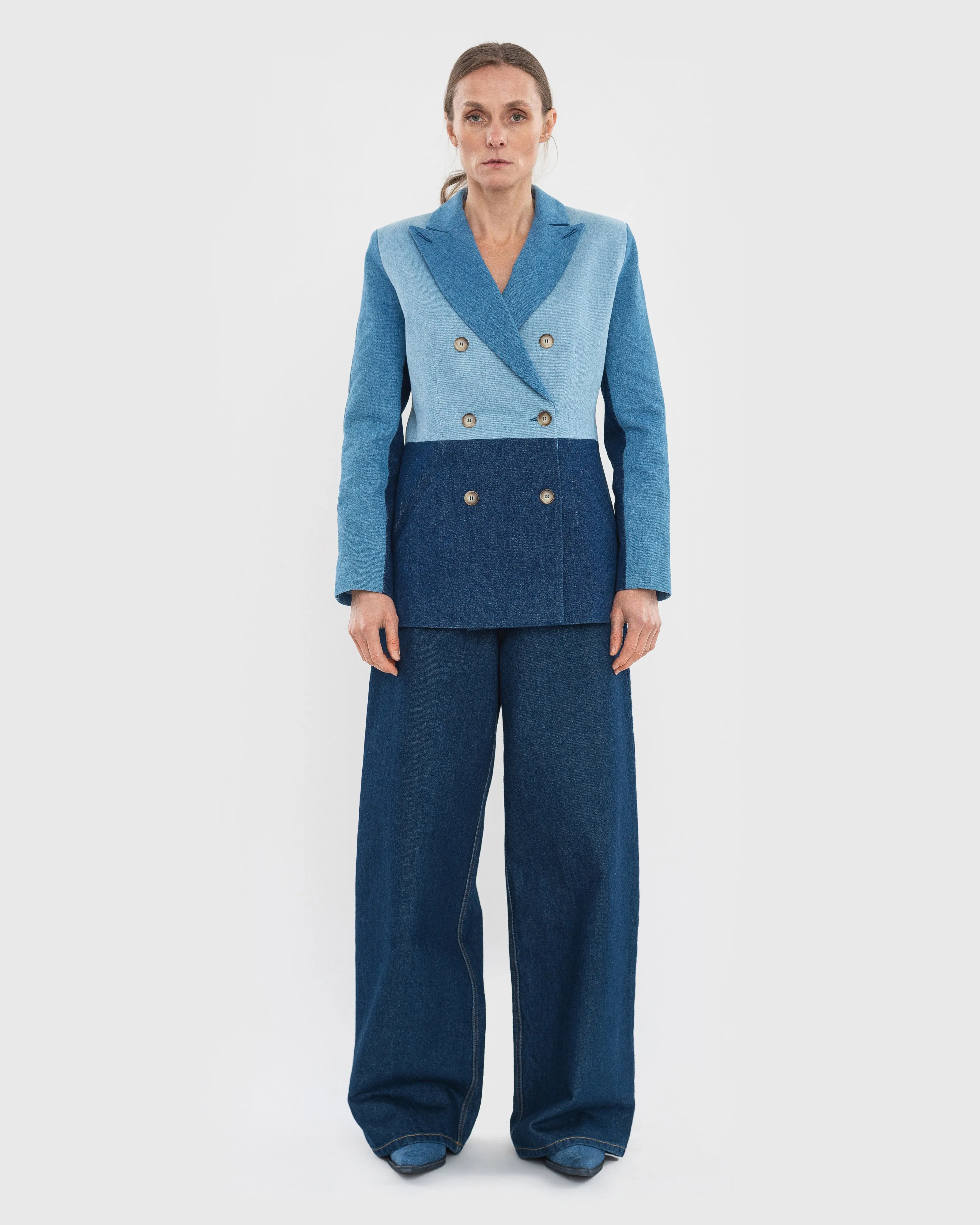 Reworked Denim Blazer sold by KSENIASCHNAIDER