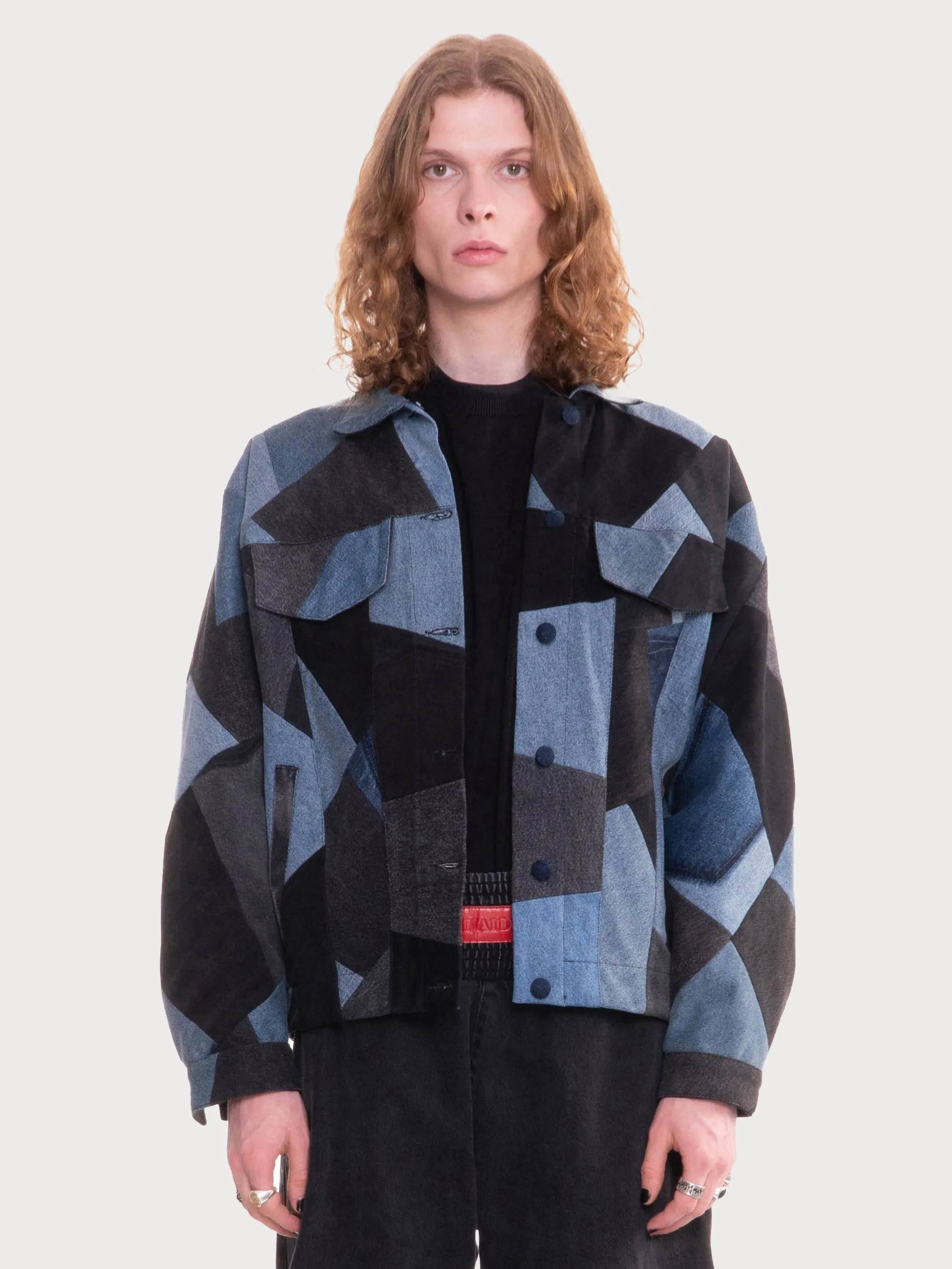 Denim Patchwork Jacket sold by KSENIASCHNAIDER product image thumbnail 4