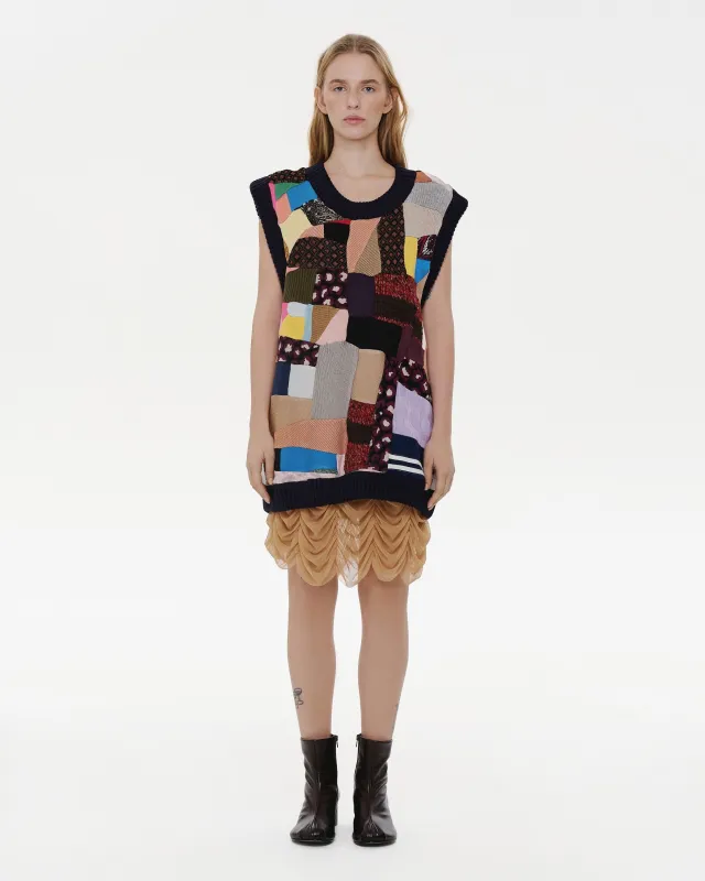 Patchwork Oversized Vest sold by KSENIASCHNAIDER