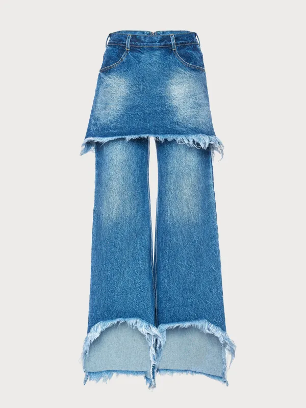 Fringed Skirty Jeans sold by KSENIASCHNAIDER