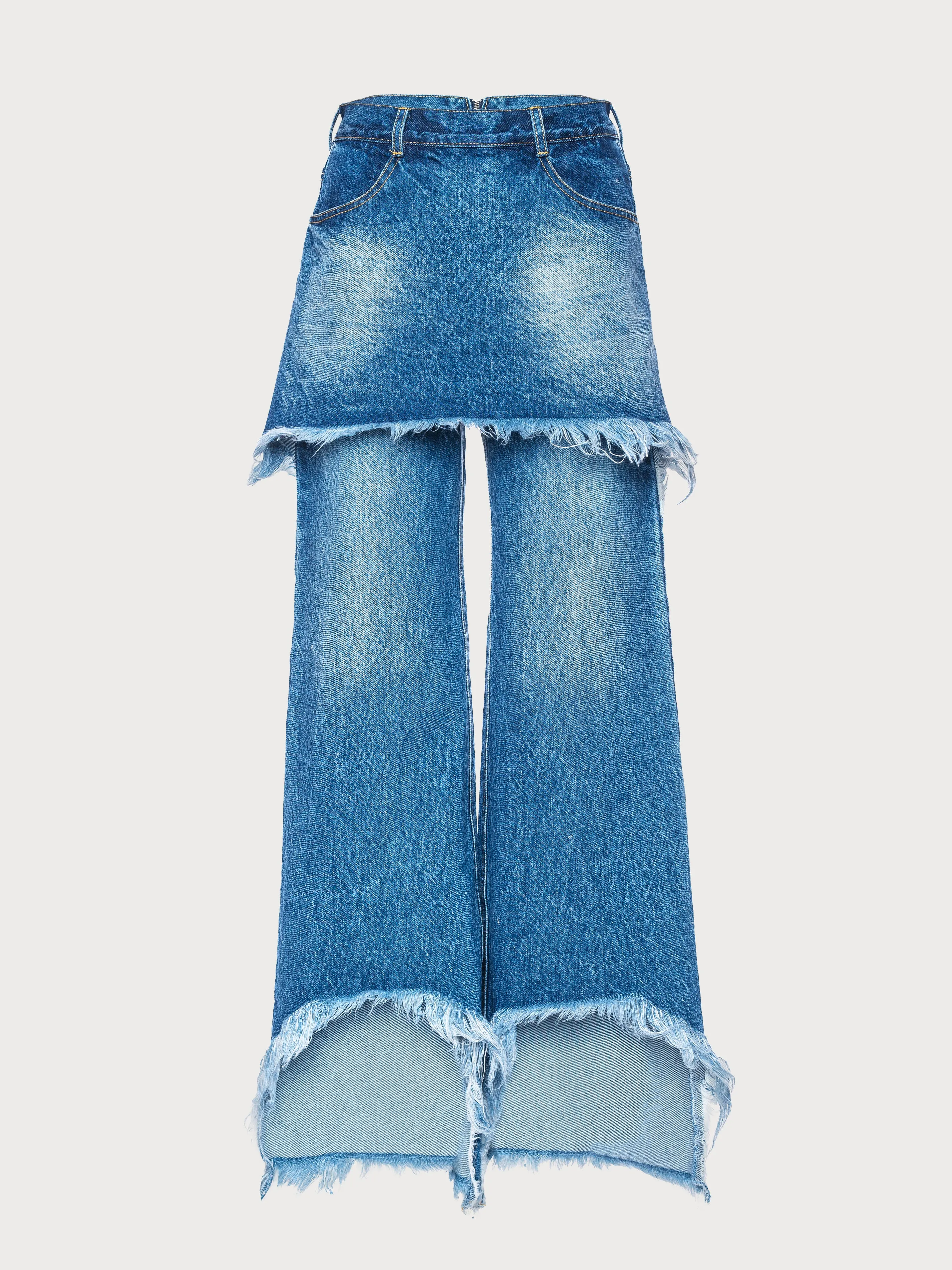 Fringed Skirty Jeans sold by KSENIASCHNAIDER