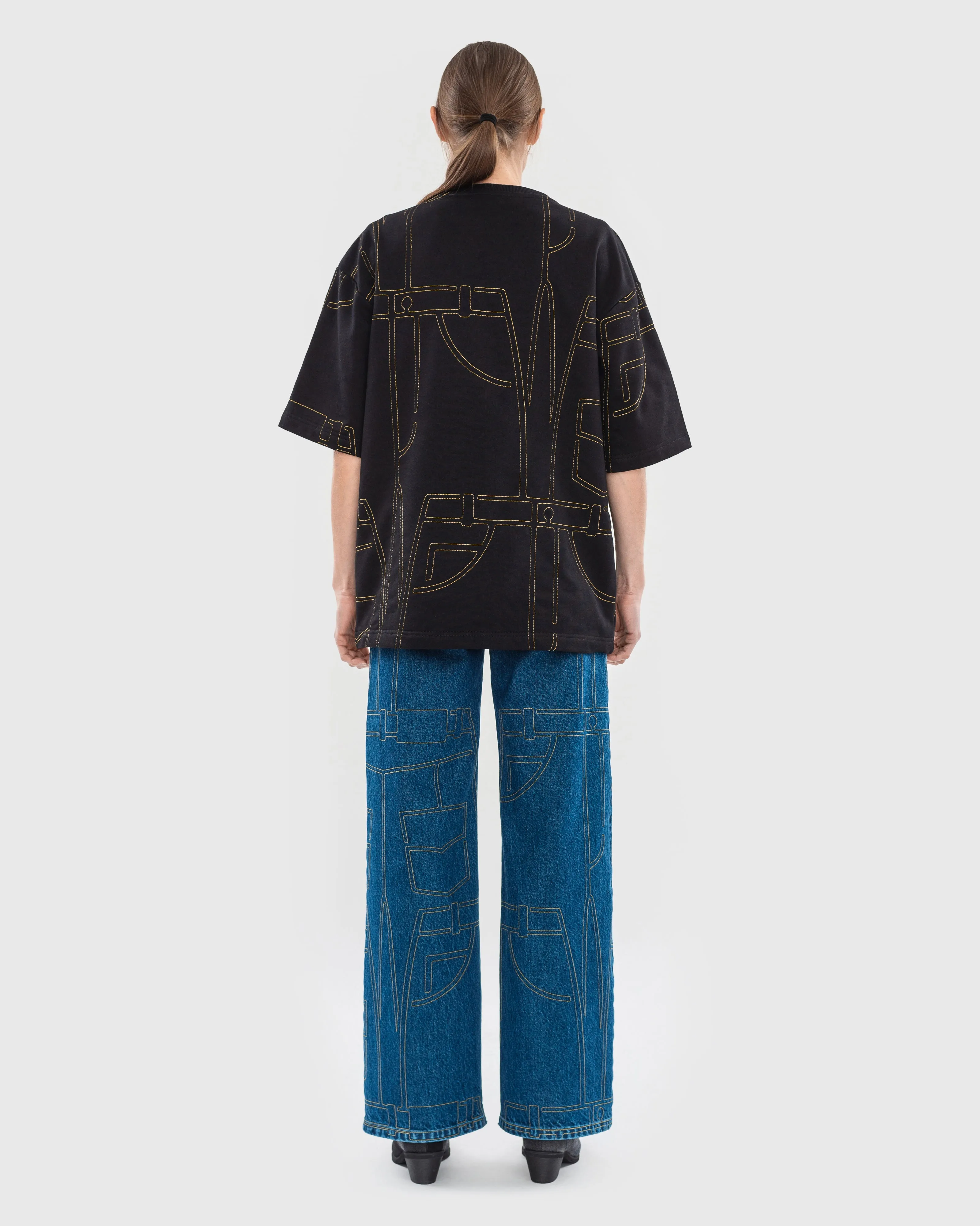 Quilted Wide Jeans sold by KSENIASCHNAIDER product image thumbnail 3