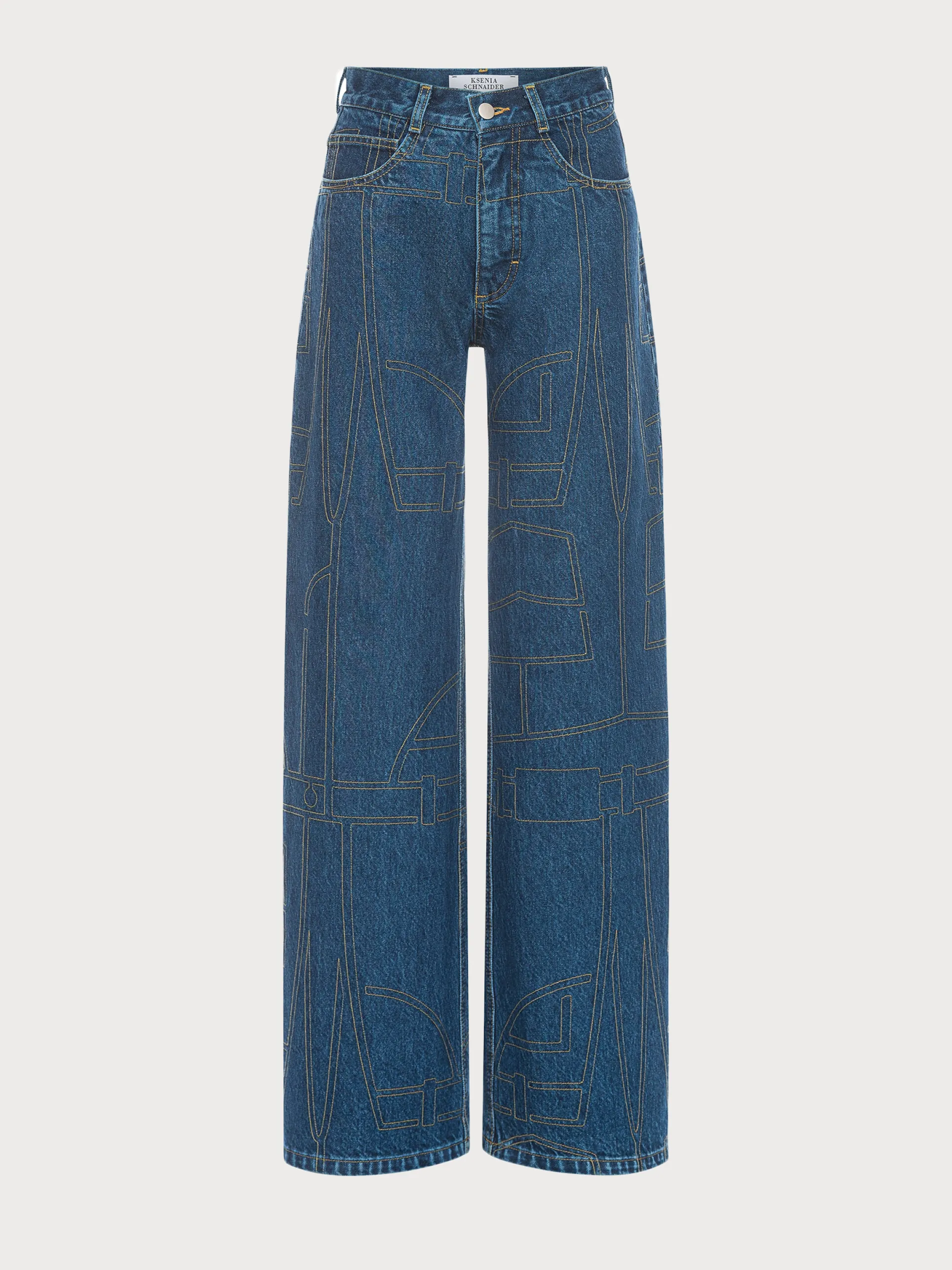 Quilted Wide Jeans sold by KSENIASCHNAIDER product image thumbnail 4