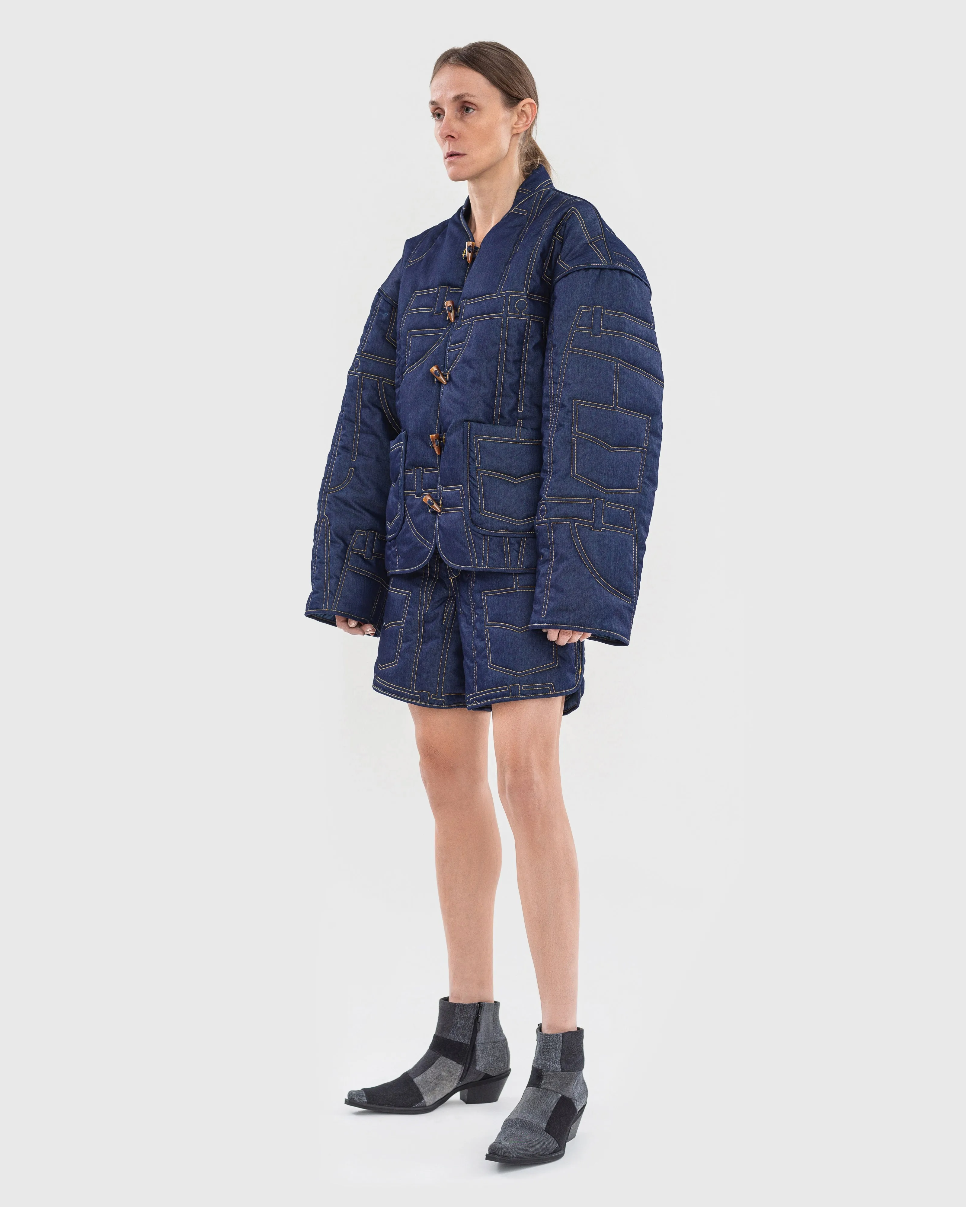 Quilted Denim Shorts sold by KSENIASCHNAIDER product image thumbnail 2