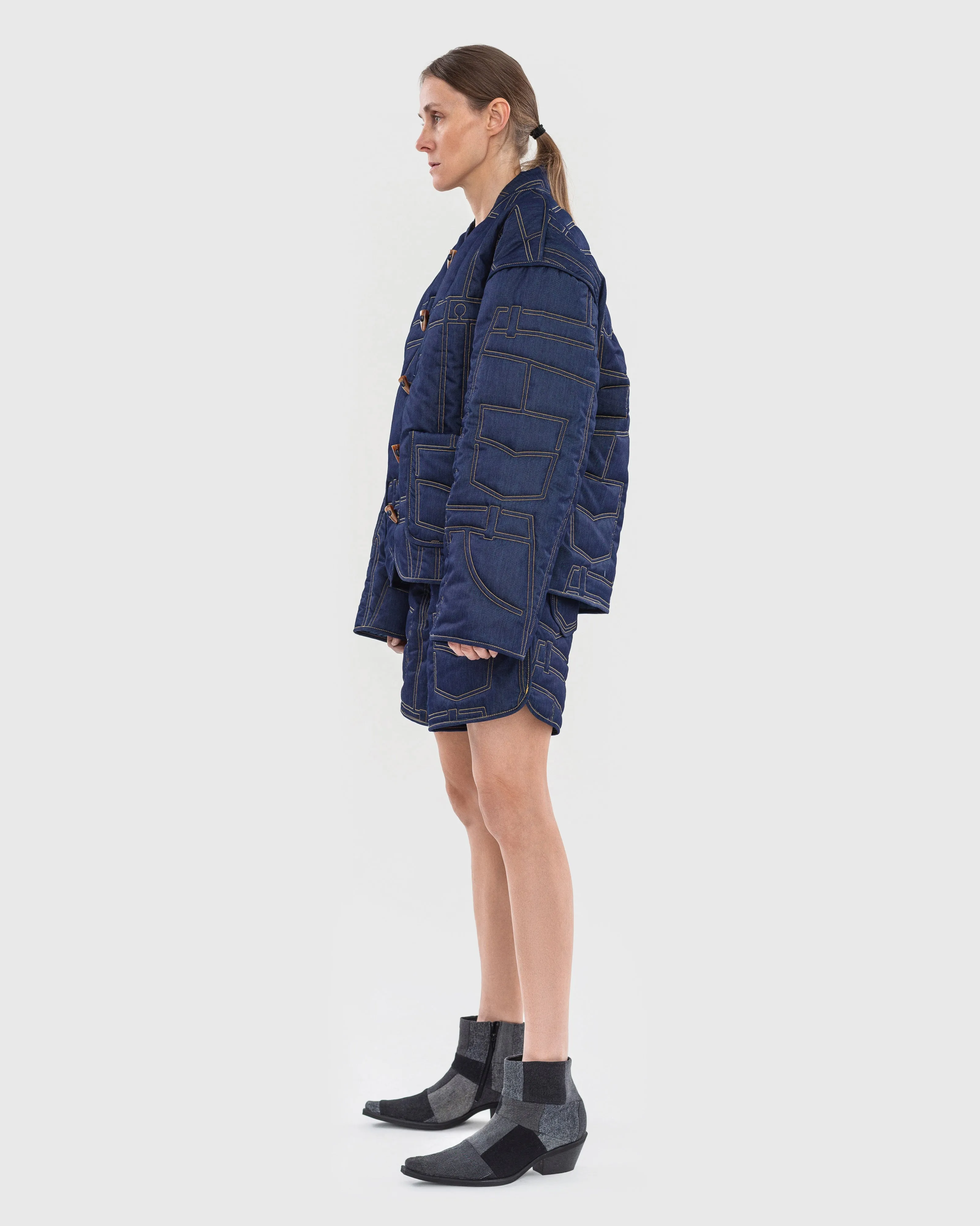 Quilted Denim Jacket sold by KSENIASCHNAIDER product image thumbnail 3