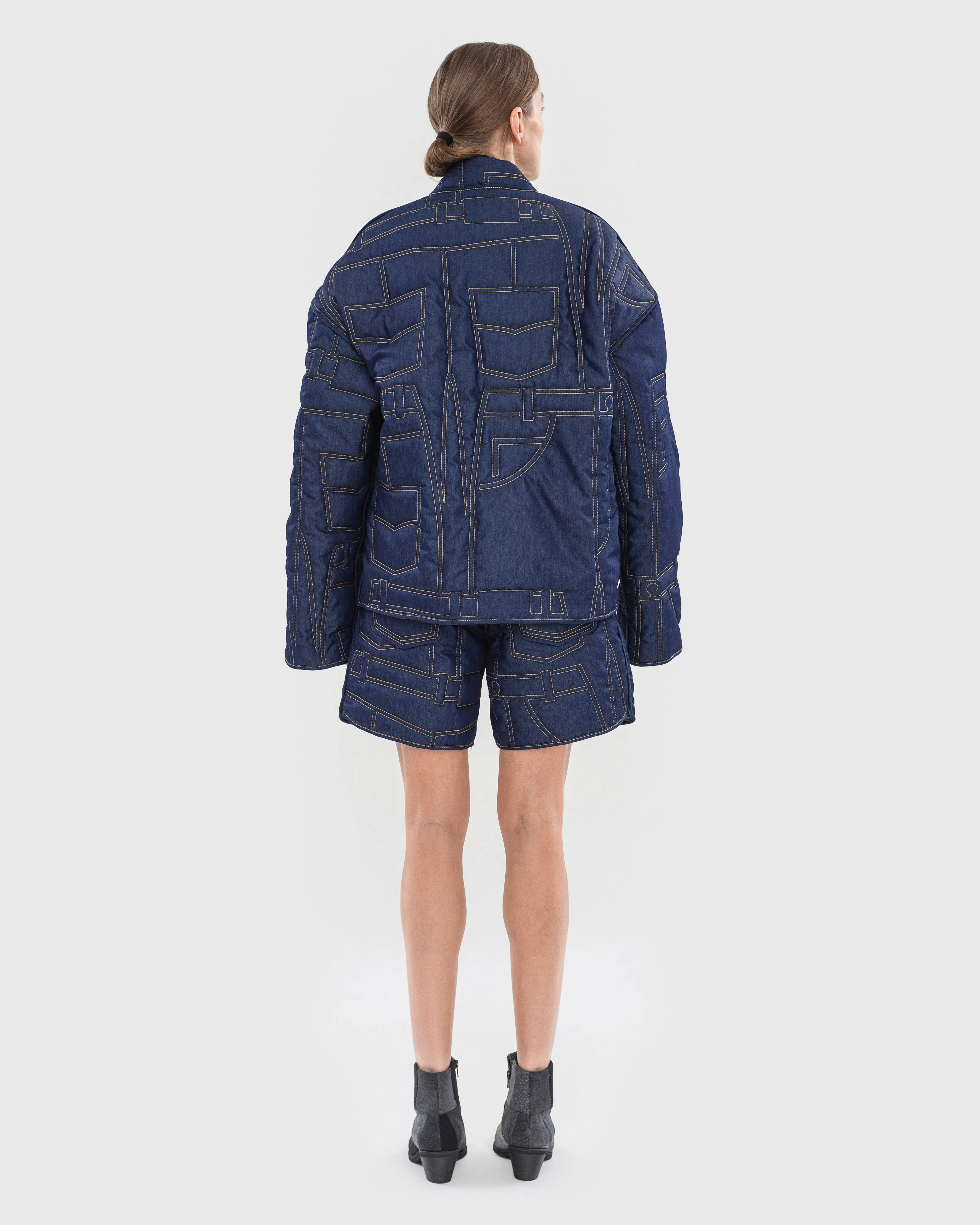 Quilted Denim Jacket sold by KSENIASCHNAIDER product image thumbnail 4