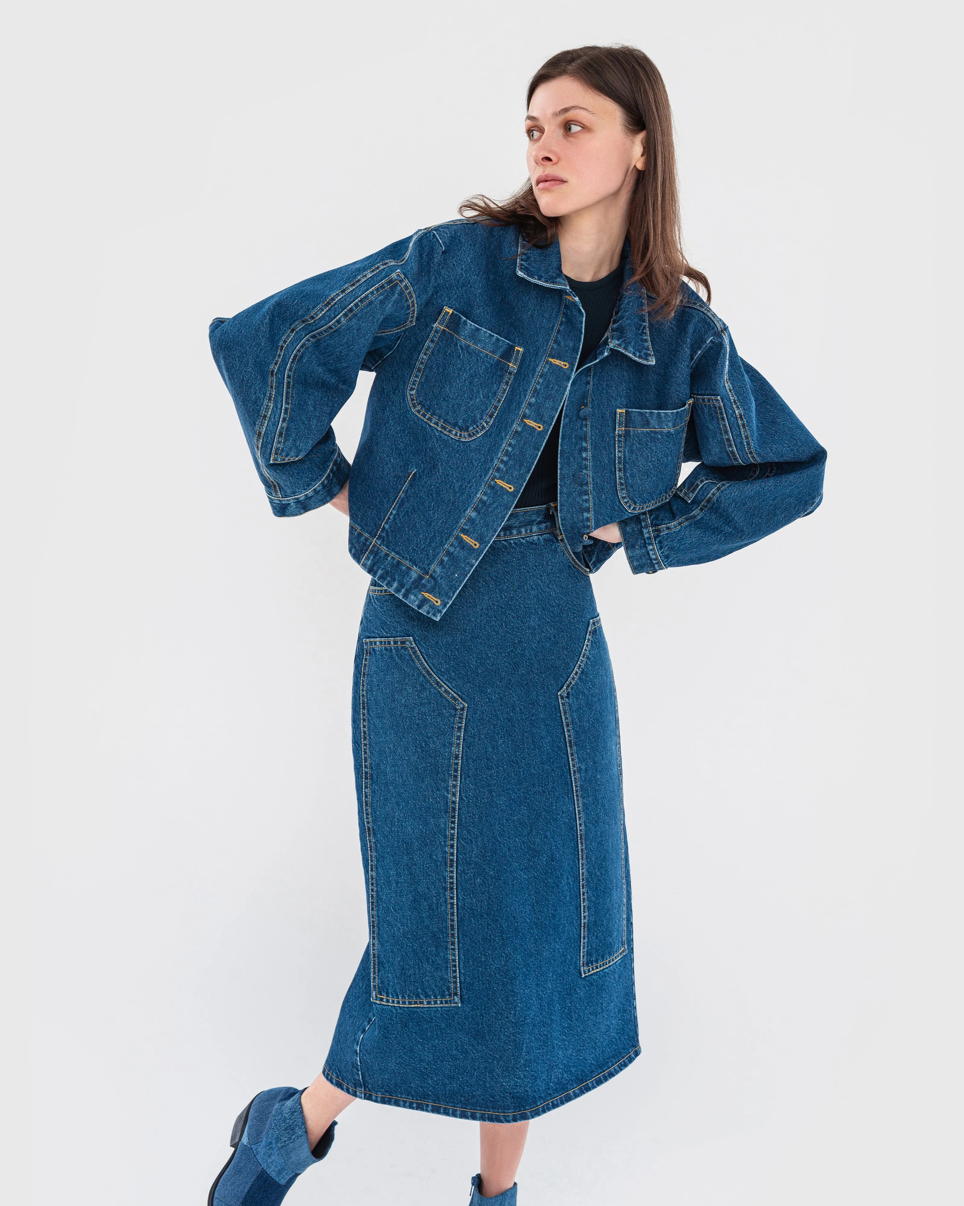 Double Face Denim Jacket sold by KSENIASCHNAIDER product image thumbnail 3